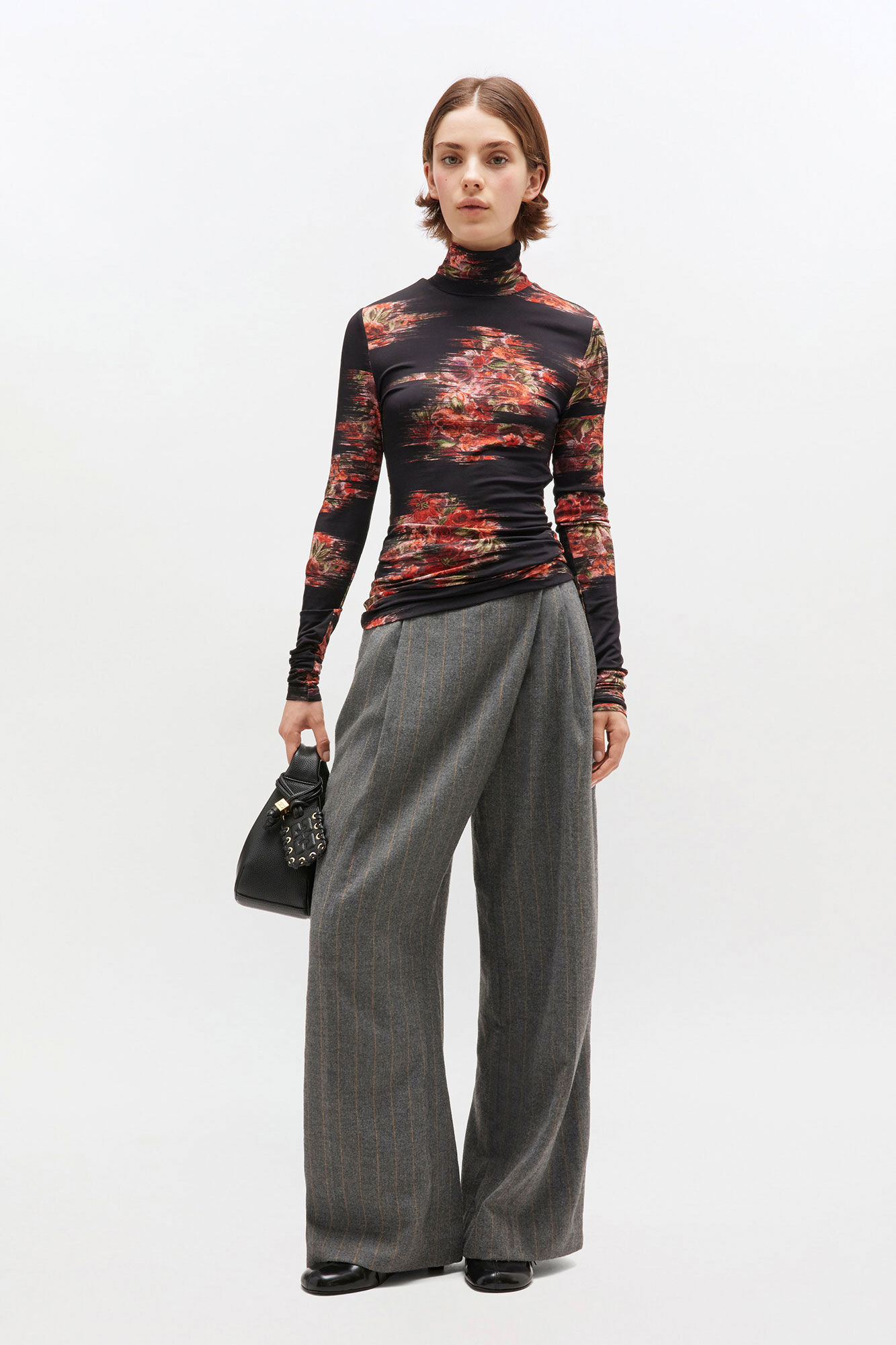 FLORAL JERSEY TURTLENECK - 3