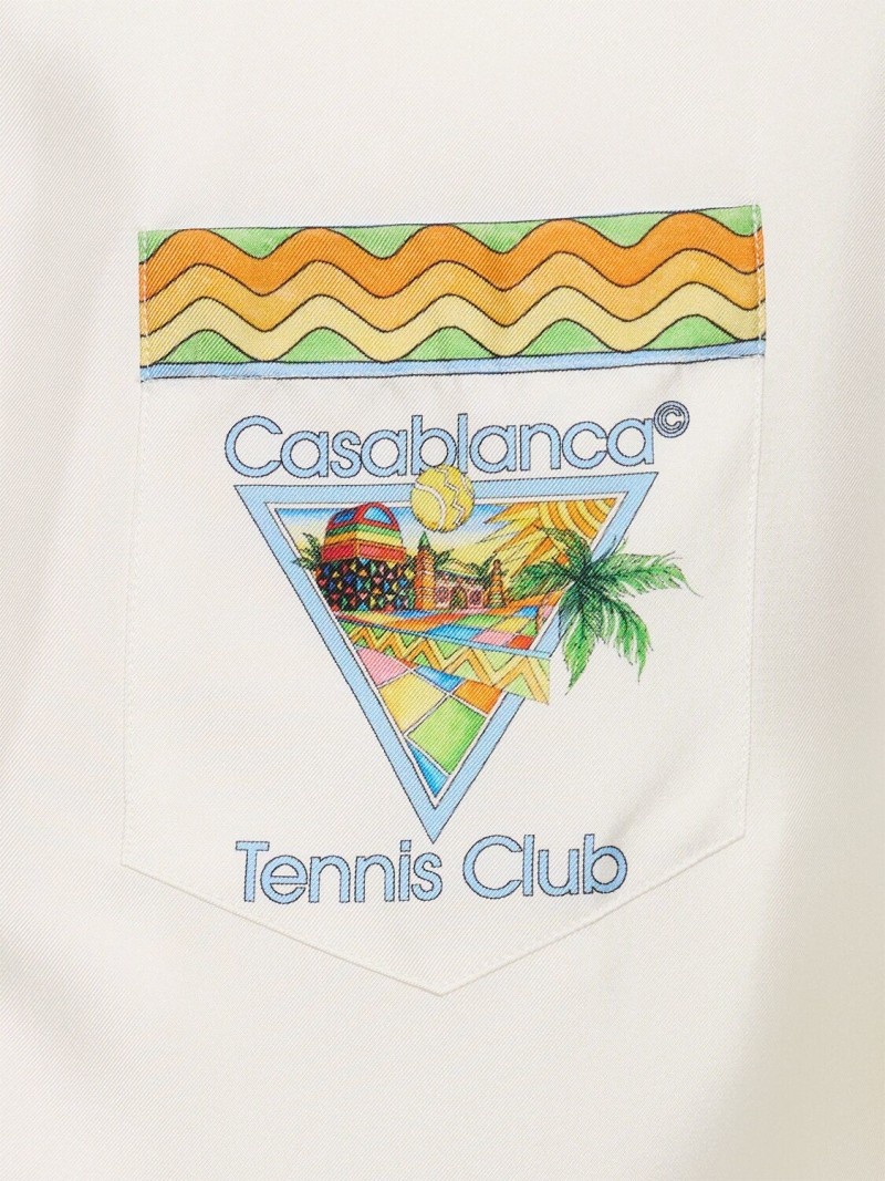 Tennis Club print silk s/s shirt - 4