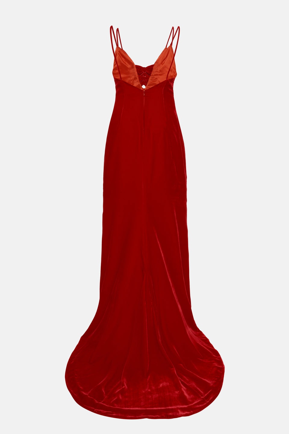 VELVET GOWN WITH BOWS - 2