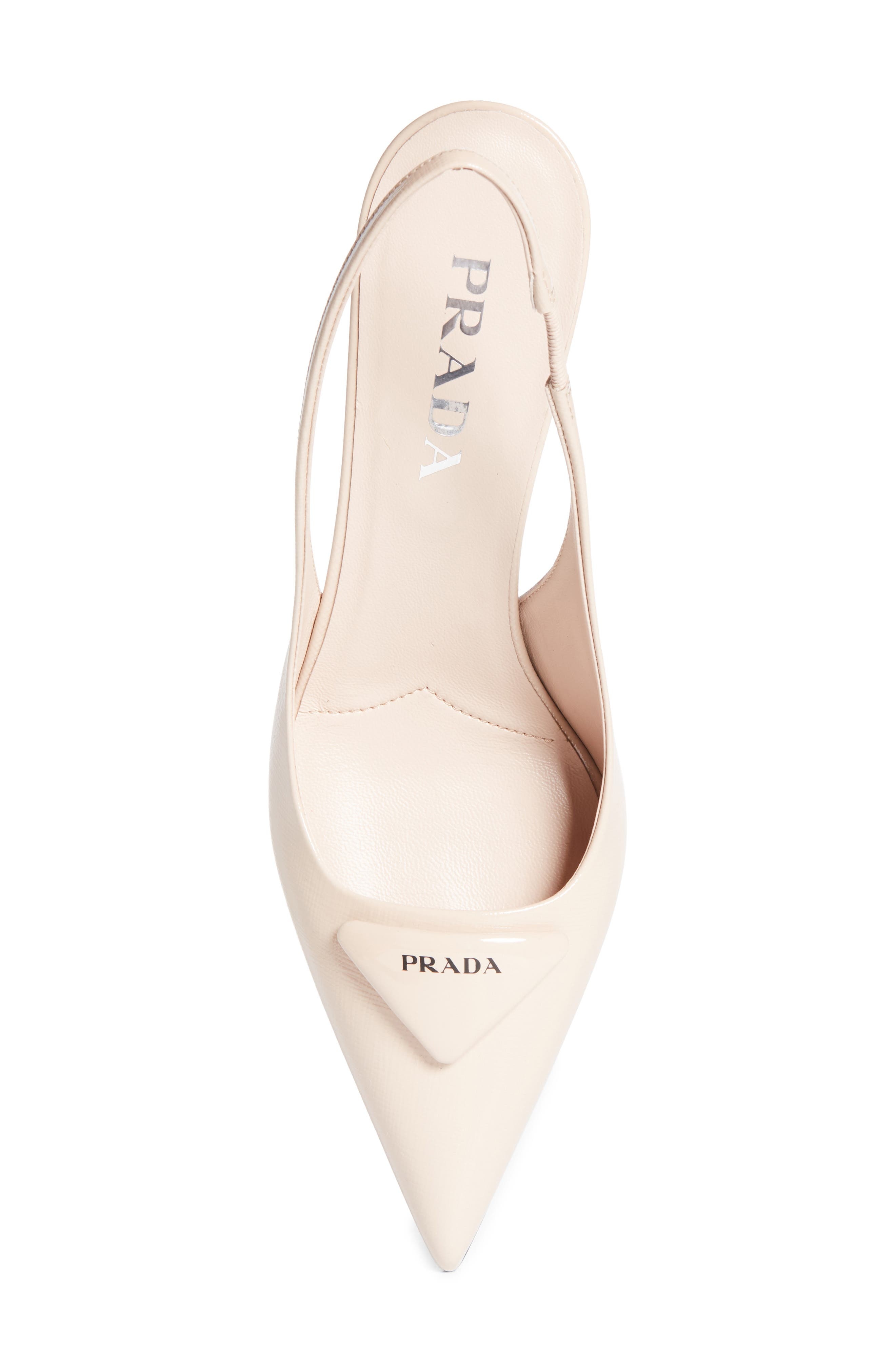 Prada Modellerie Pointed Toe Slingback Pump in Cipria at Nordstrom - 5