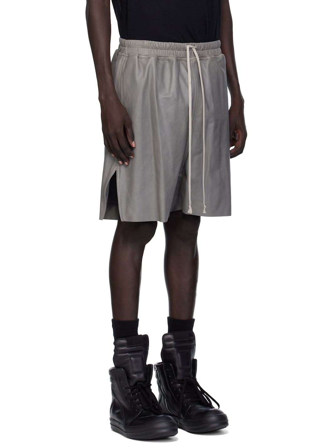 Gray Concordians Boxers Leather Shorts - 2