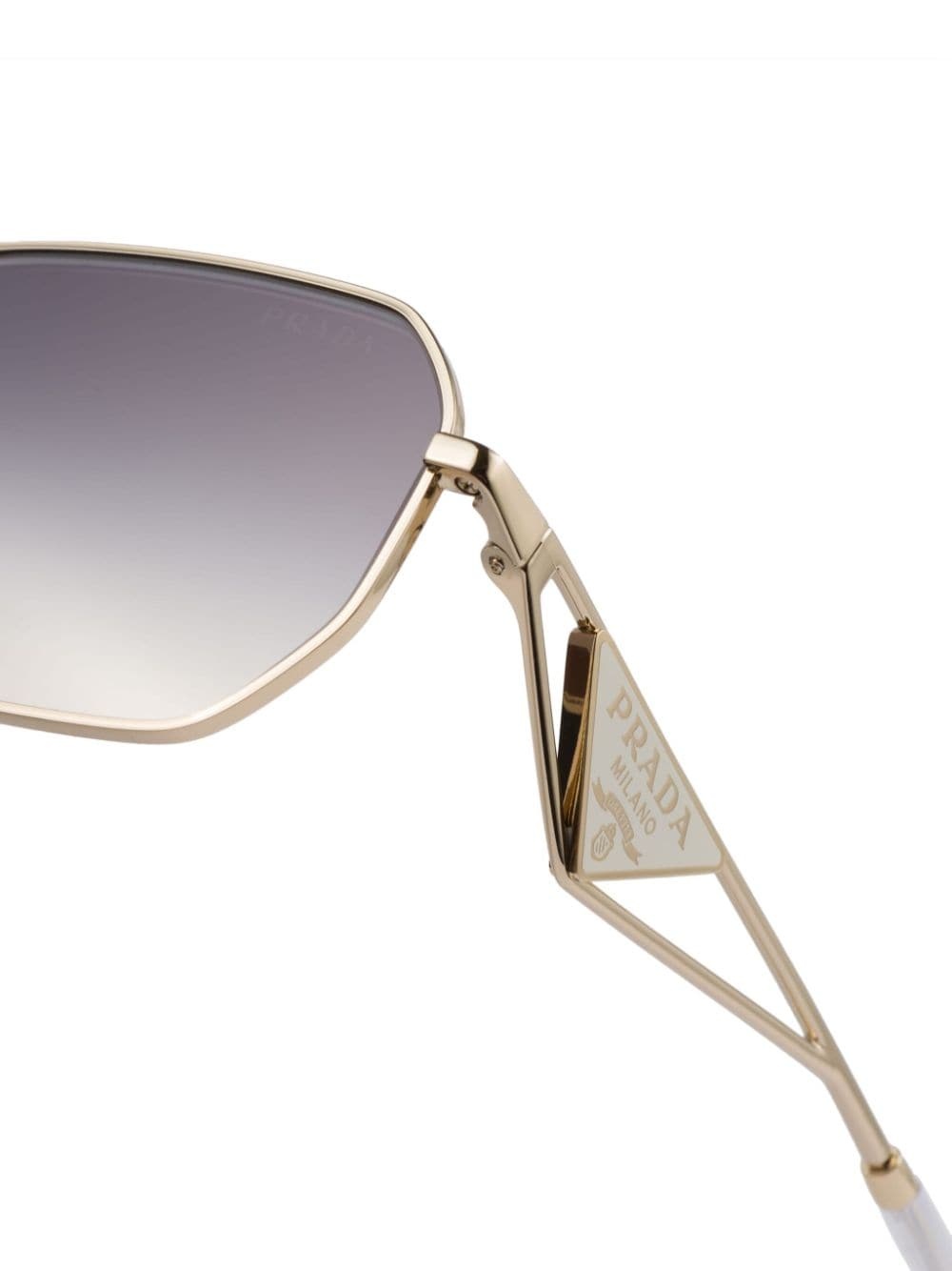 triangle-logo rectangle-frame sunglasses - 4