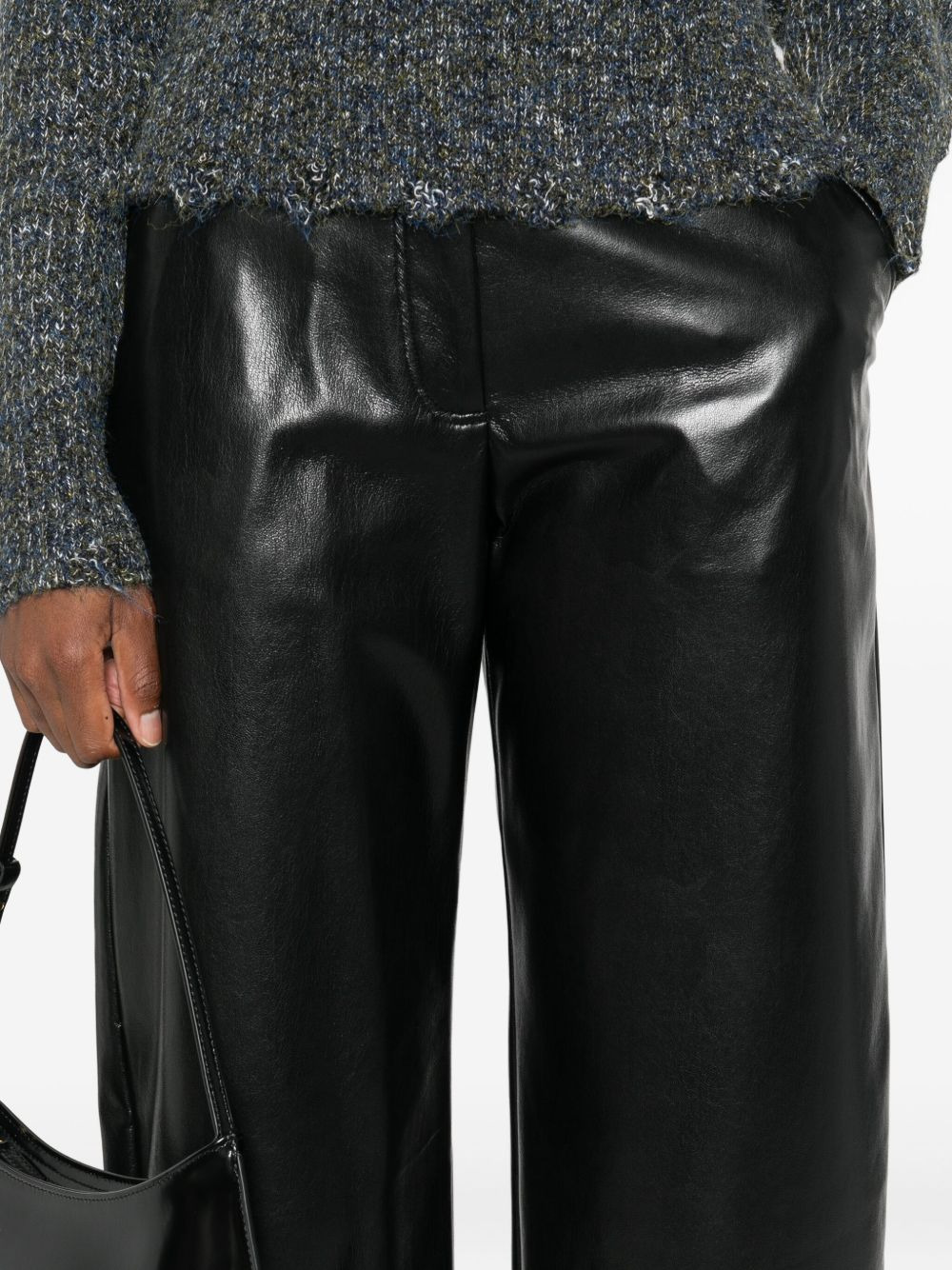 leather-effect trousers - 5