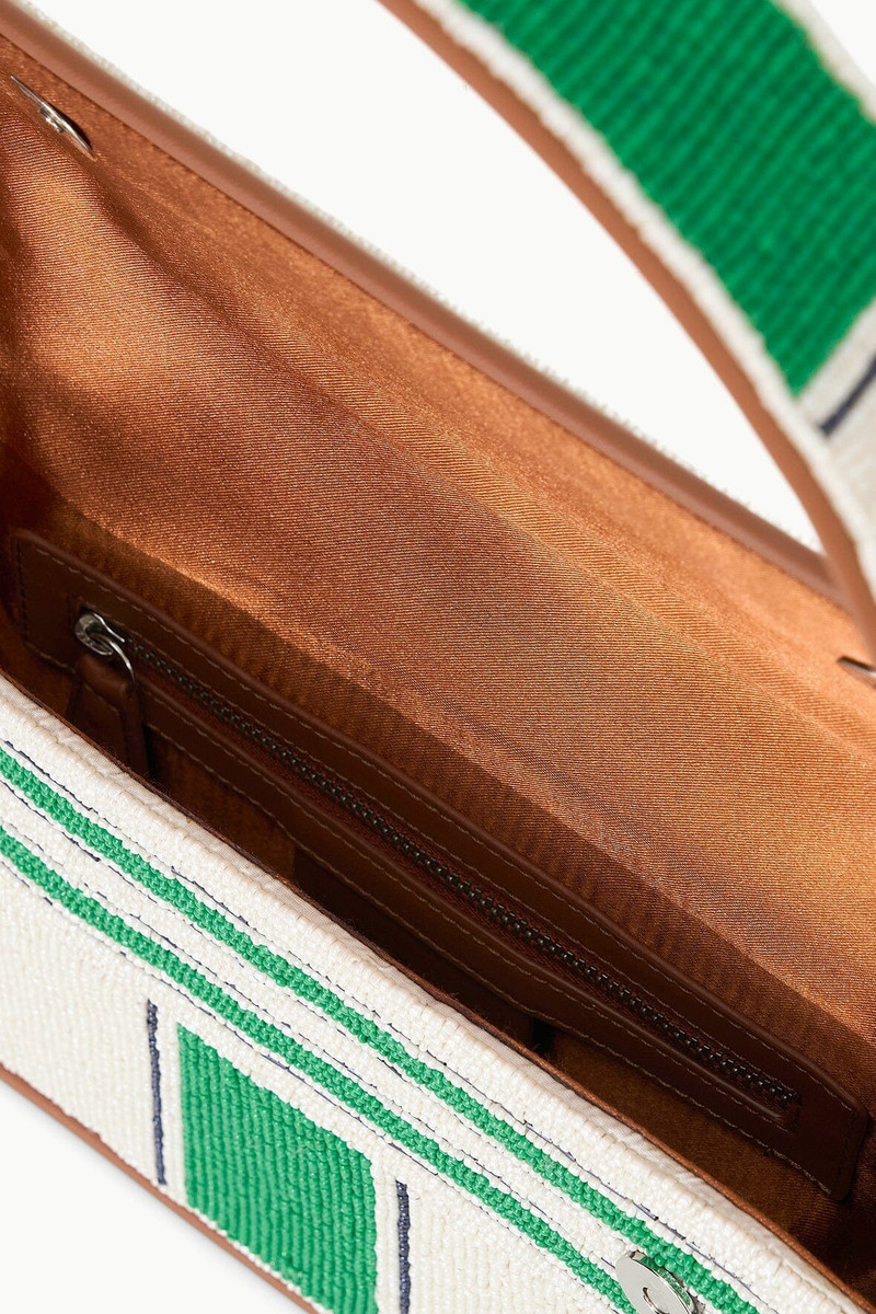 STAUD TOMMY BEADED BAG BUNGALOW STRIPE 6