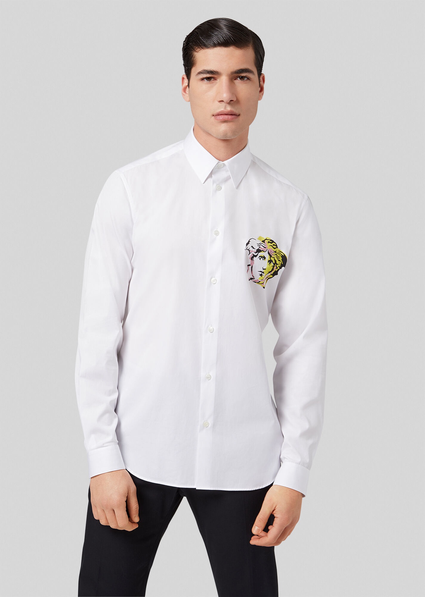 Medusa Accent Cotton Poplin Shirt - 3