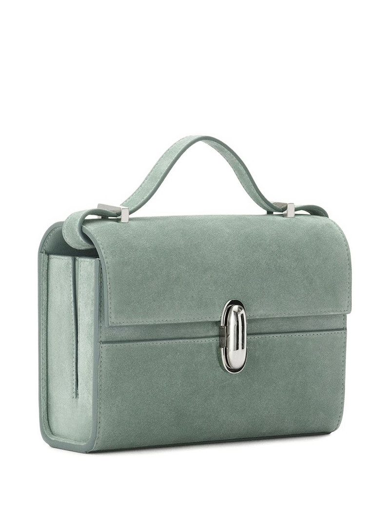 SAVETTE Symmetry 19 clasp-fastening suede cross body bag outlook