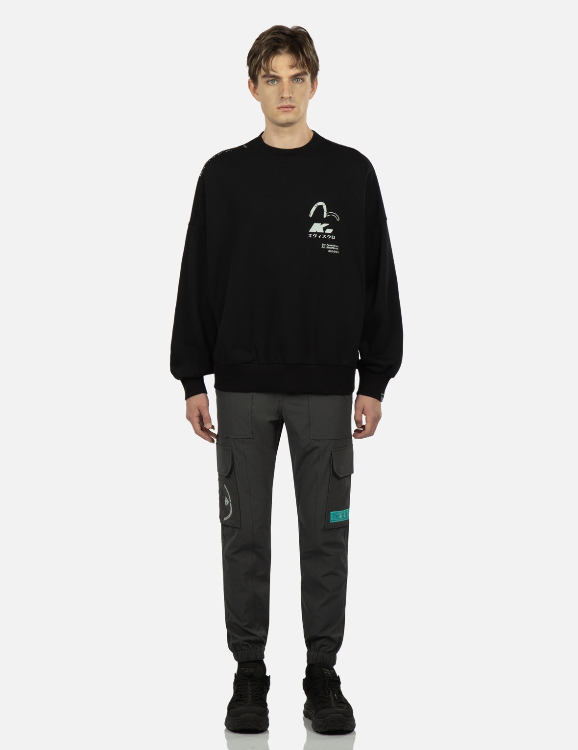 Logo Tape Oversized Sweatshirt - 5