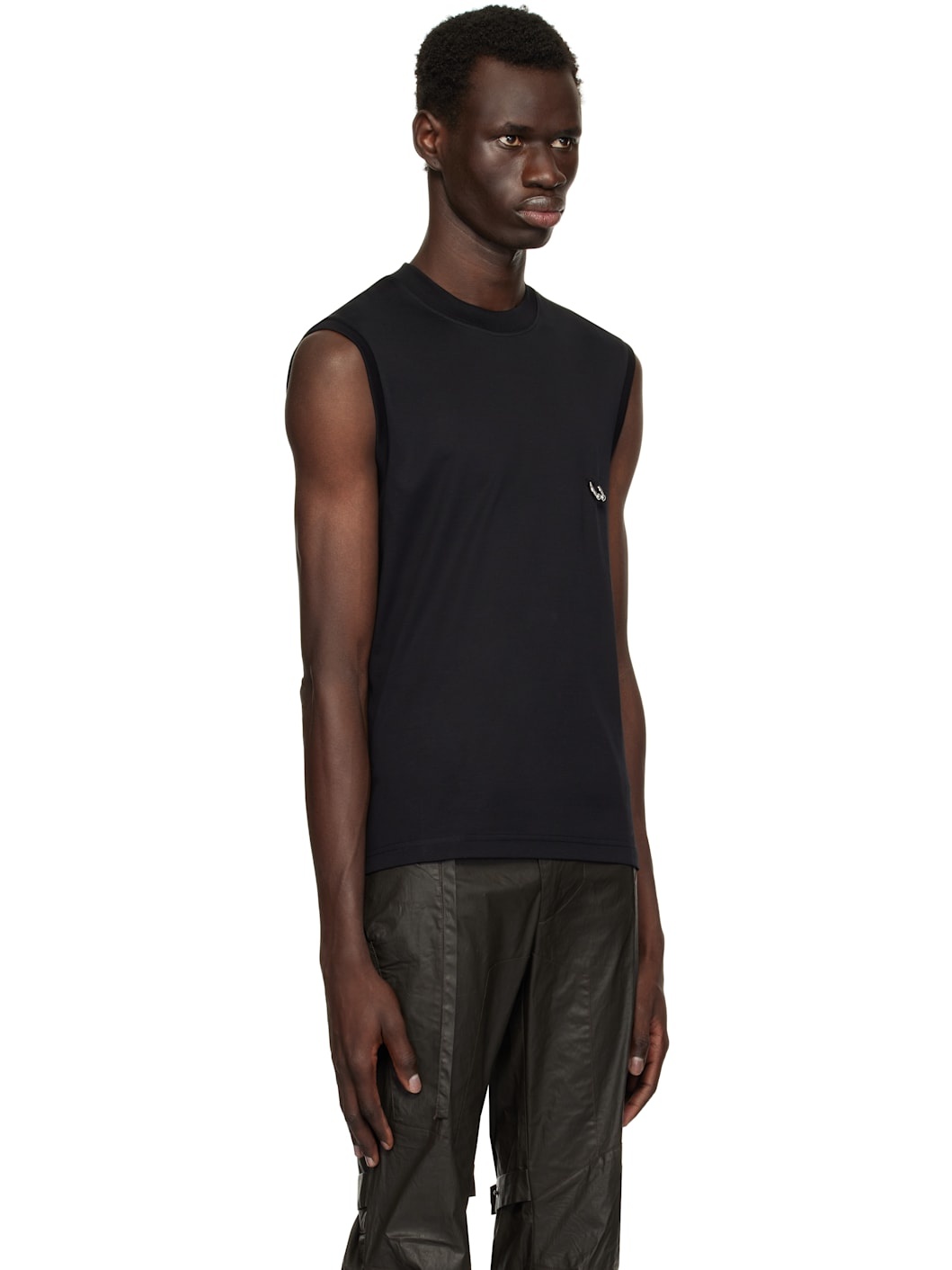Black Pierced Tank Top - 2