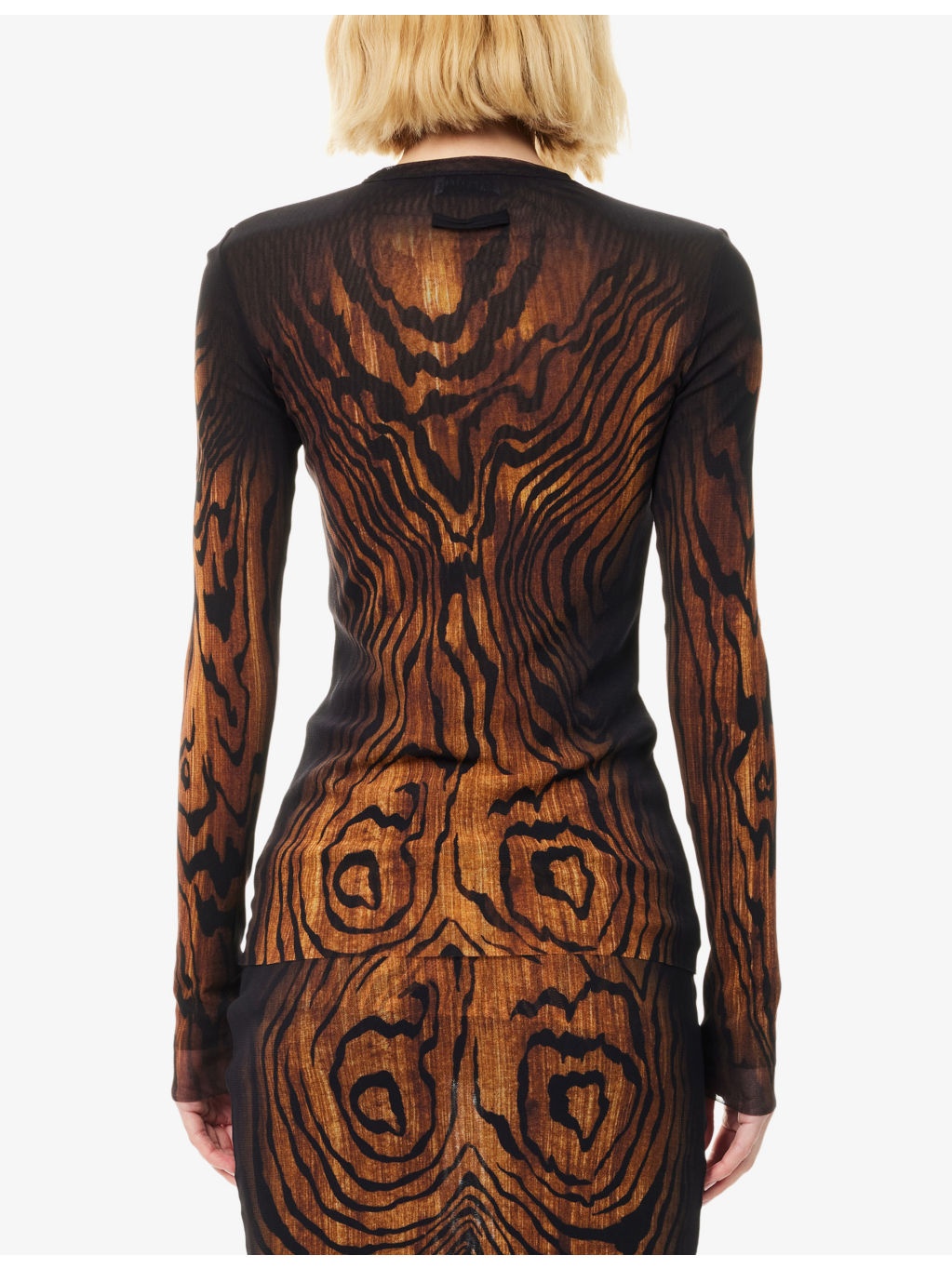 Printed Long-Sleeves Woven Top - 4