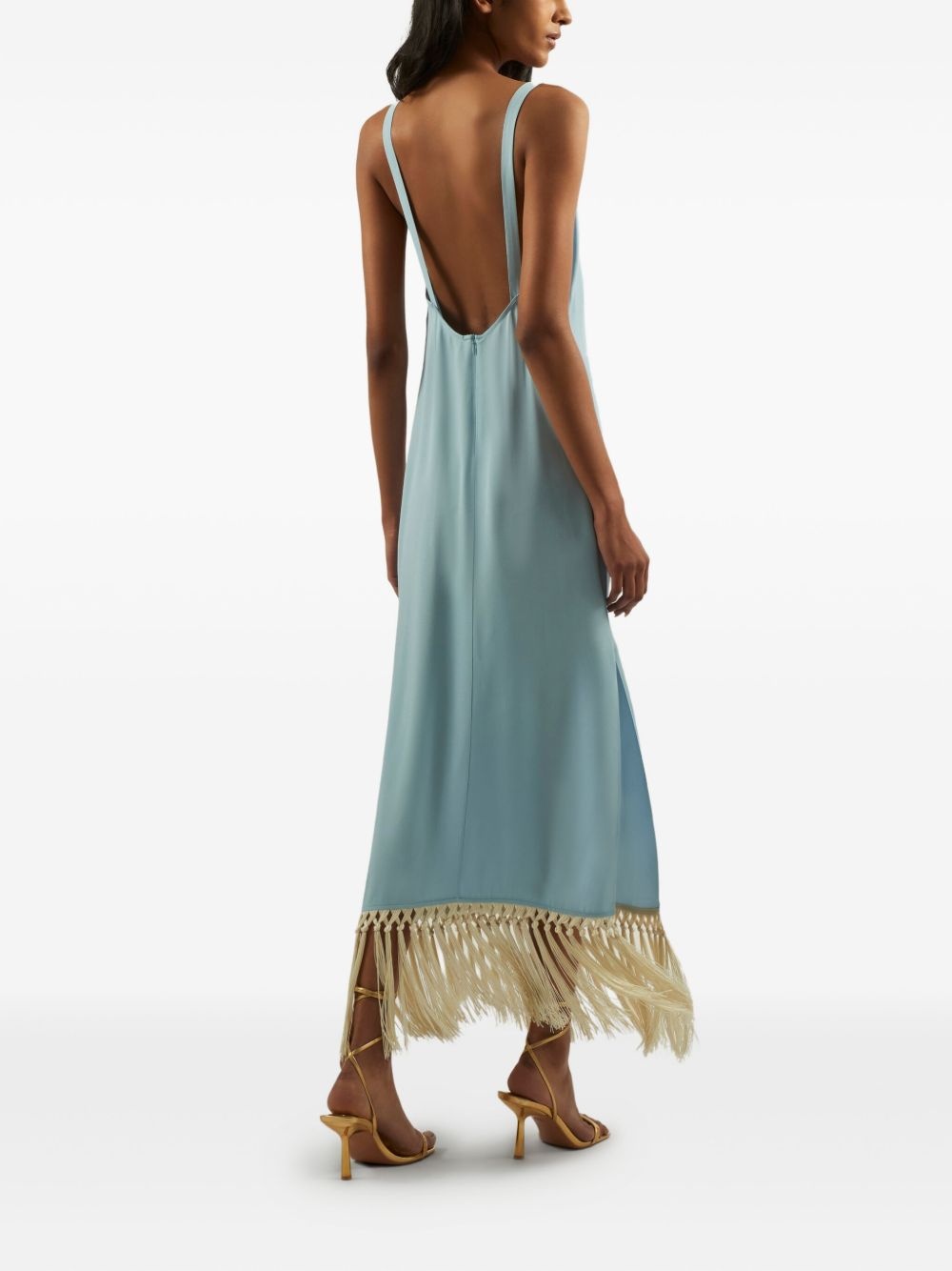 Palermo fringe-detail midi dress - 4