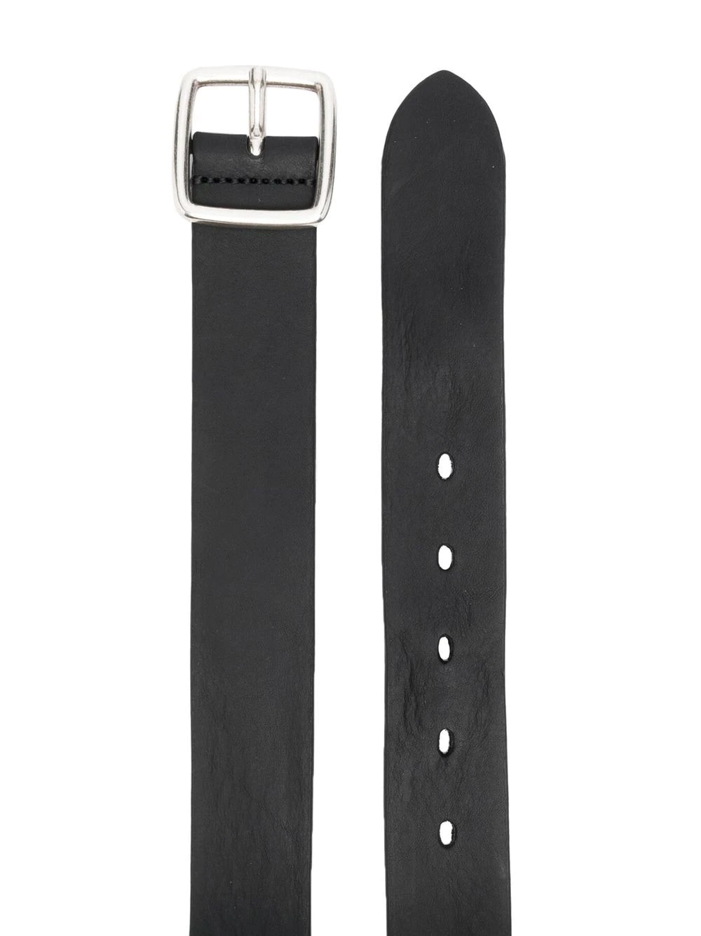 embossed-logo leather belt - 2