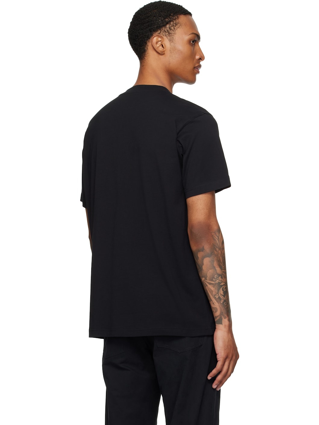 Black Embroidered Goose T-shirt - 3