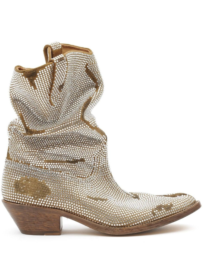 Maison Margiela Tabi rhinestone western boot outlook