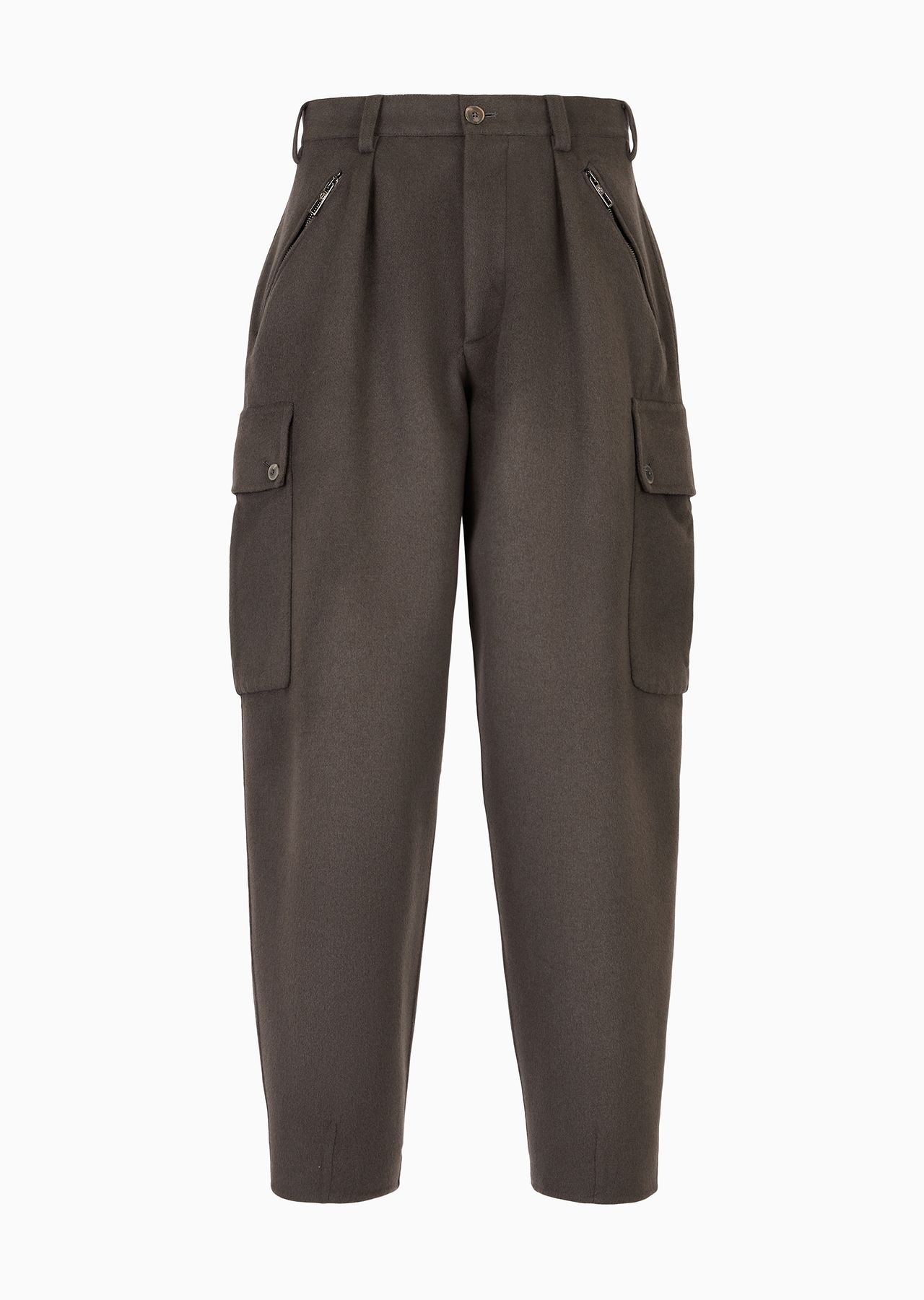 Double-cashmere cloth cargo trousers - 1