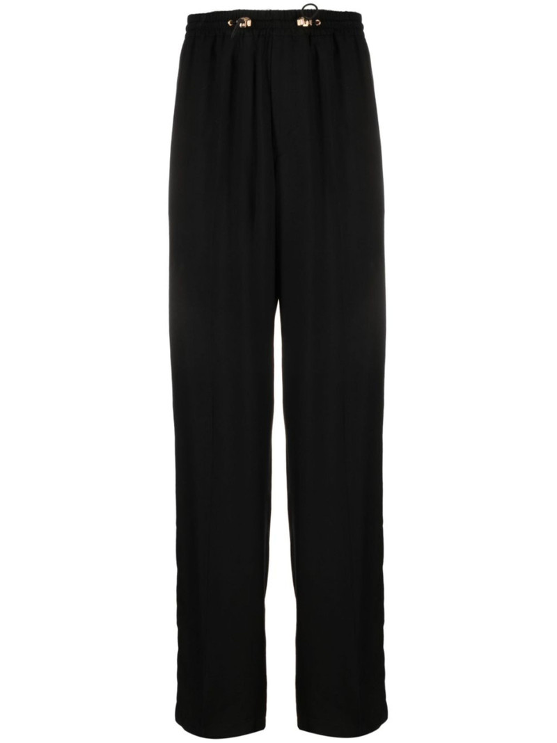 drawstring-fastening cotton track pants 1