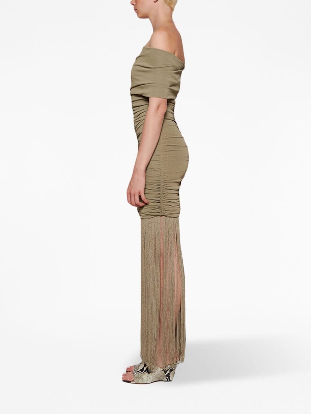 Jacinta ruched maxi dress - 4