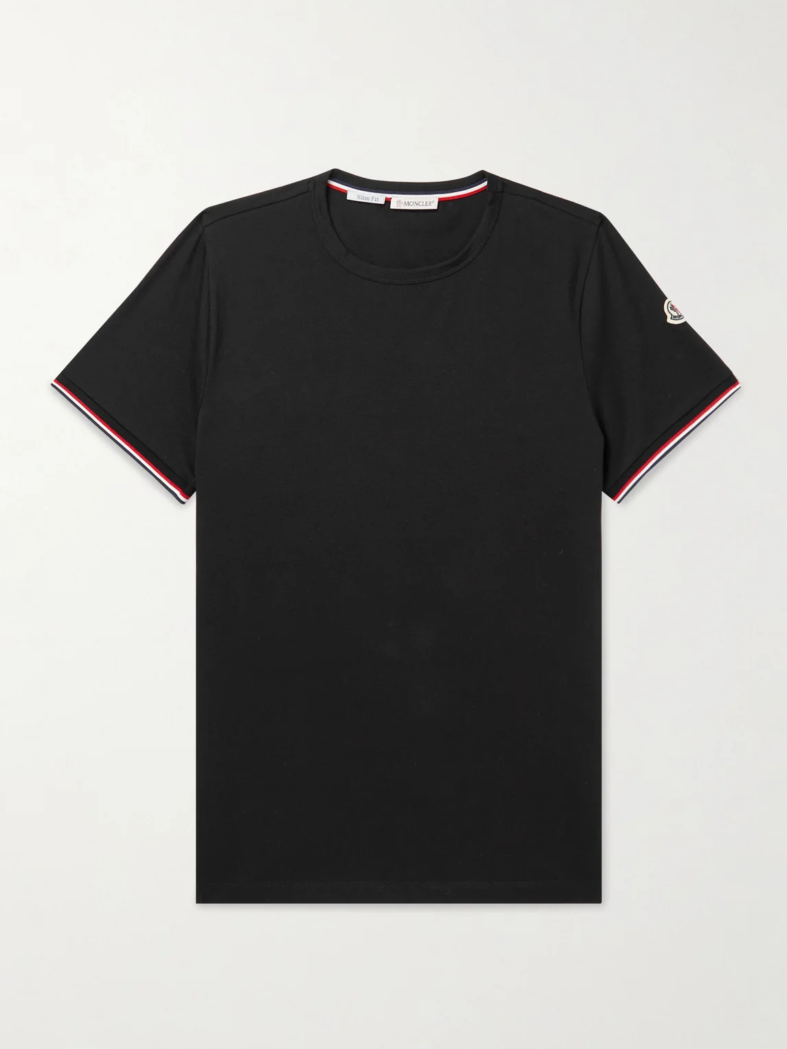 Slim-Fit Logo-Appliquéd Contrast-Tipped Cotton-Blend Jersey T-Shirt - 1