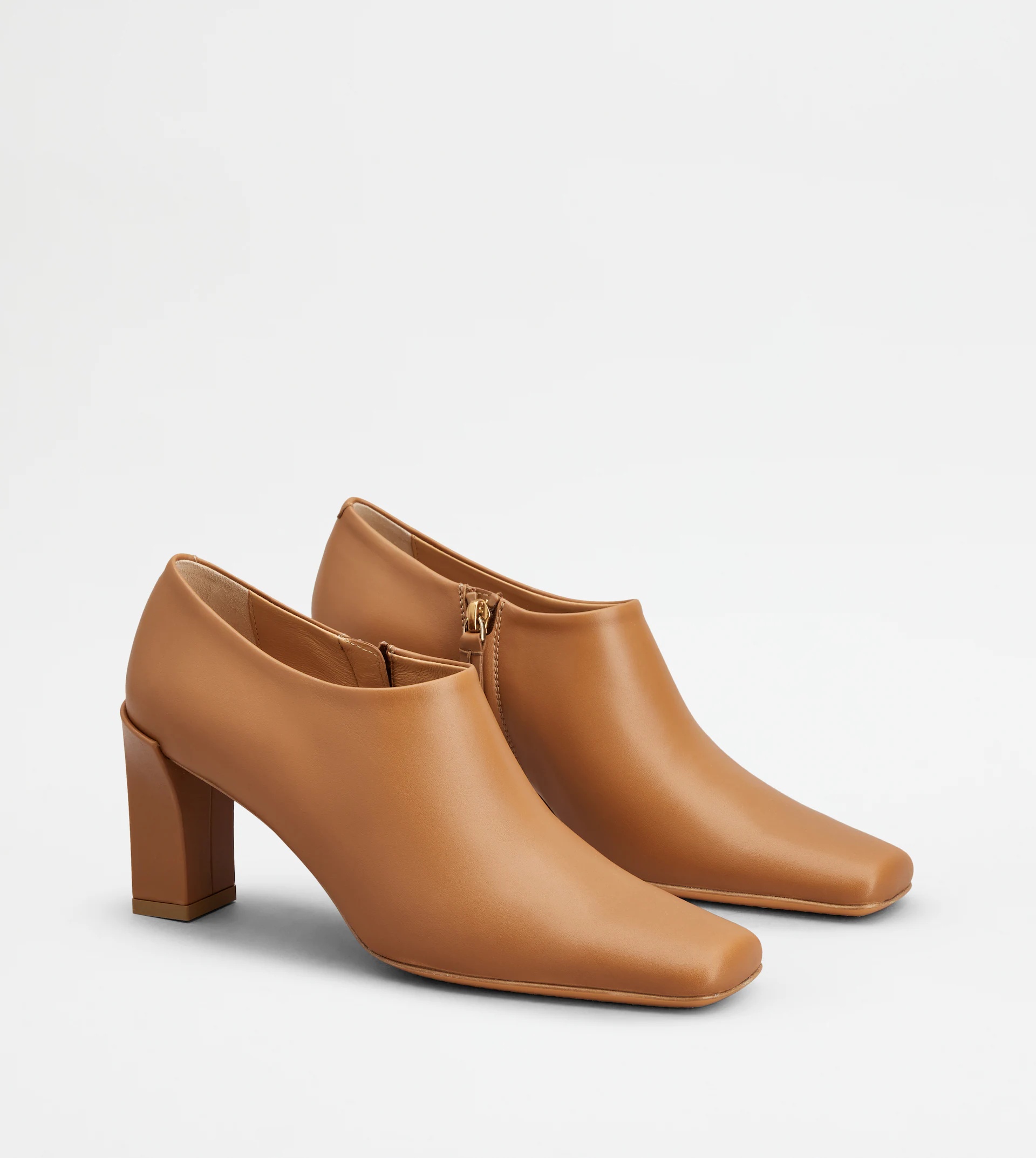 ANKLE BOOTS IN LEATHER - BROWN - 3