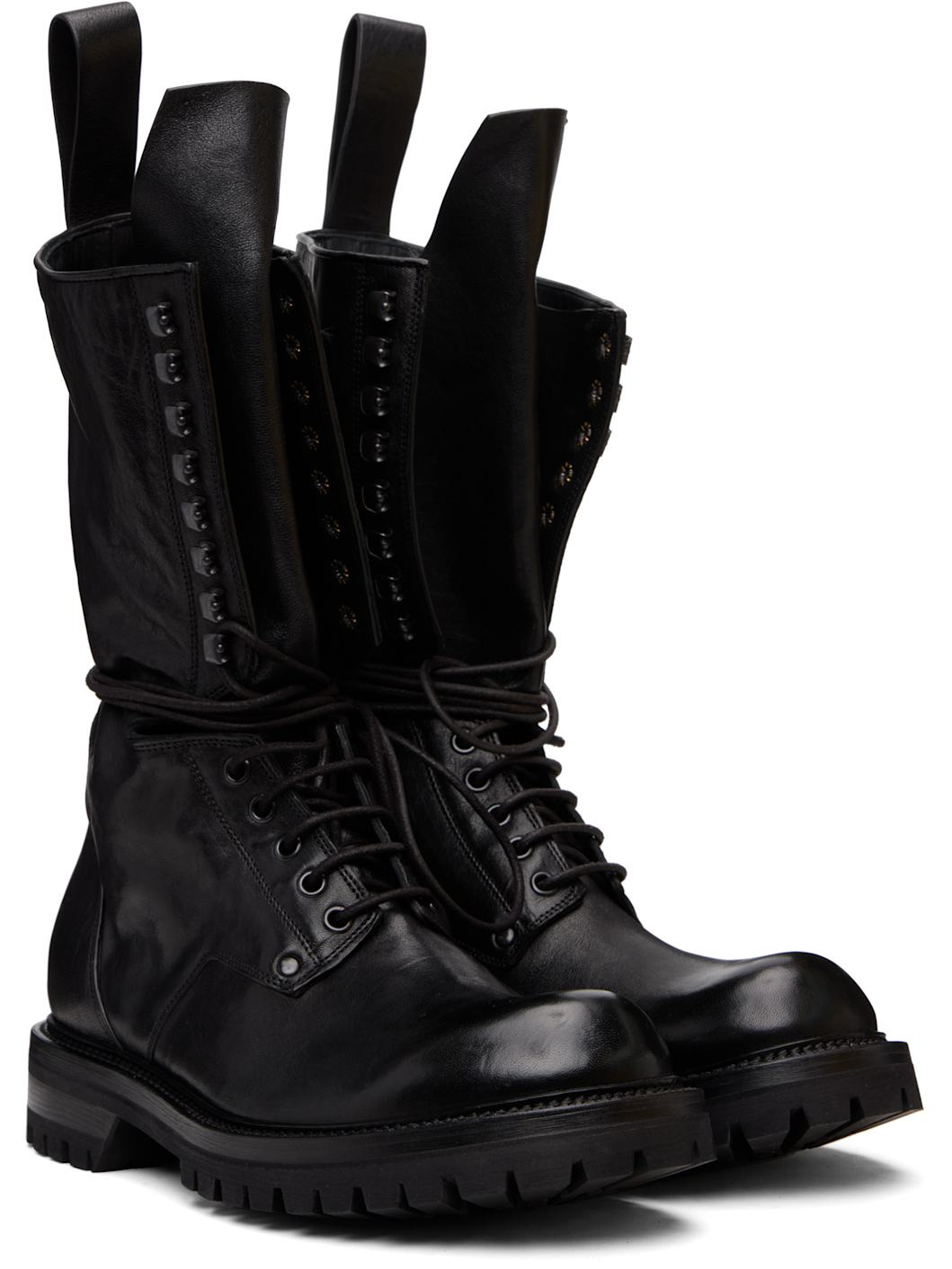 Black Concordians Army Boots - 4