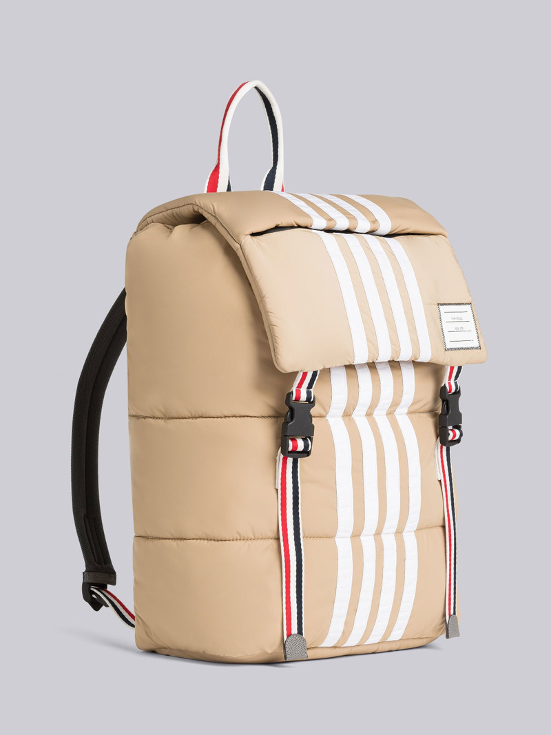 Poly Ywill 4-Bar Puffer Flap Backpack 3