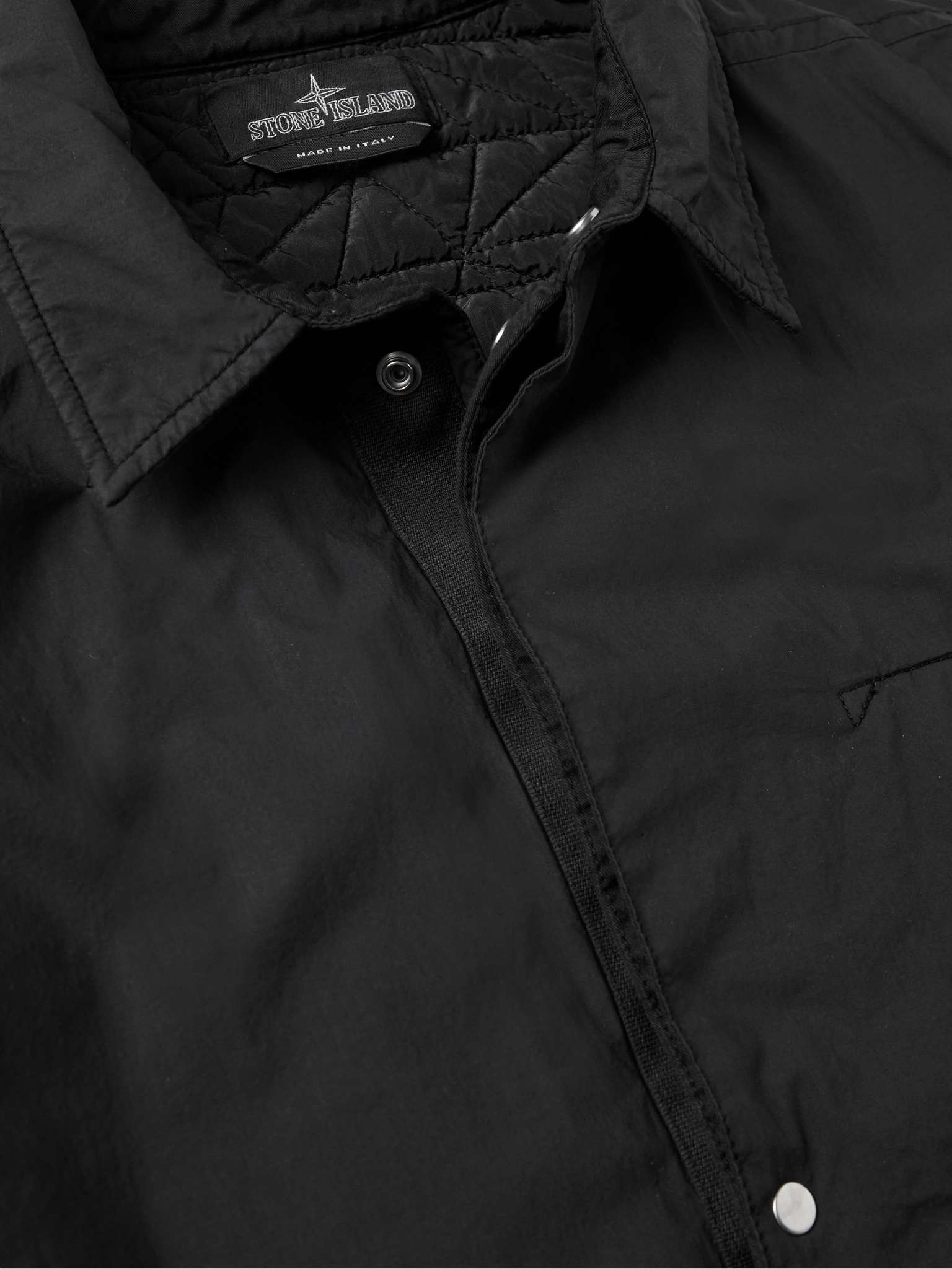 Logo-Appliquéd Padded Cotton Overshirt - 5