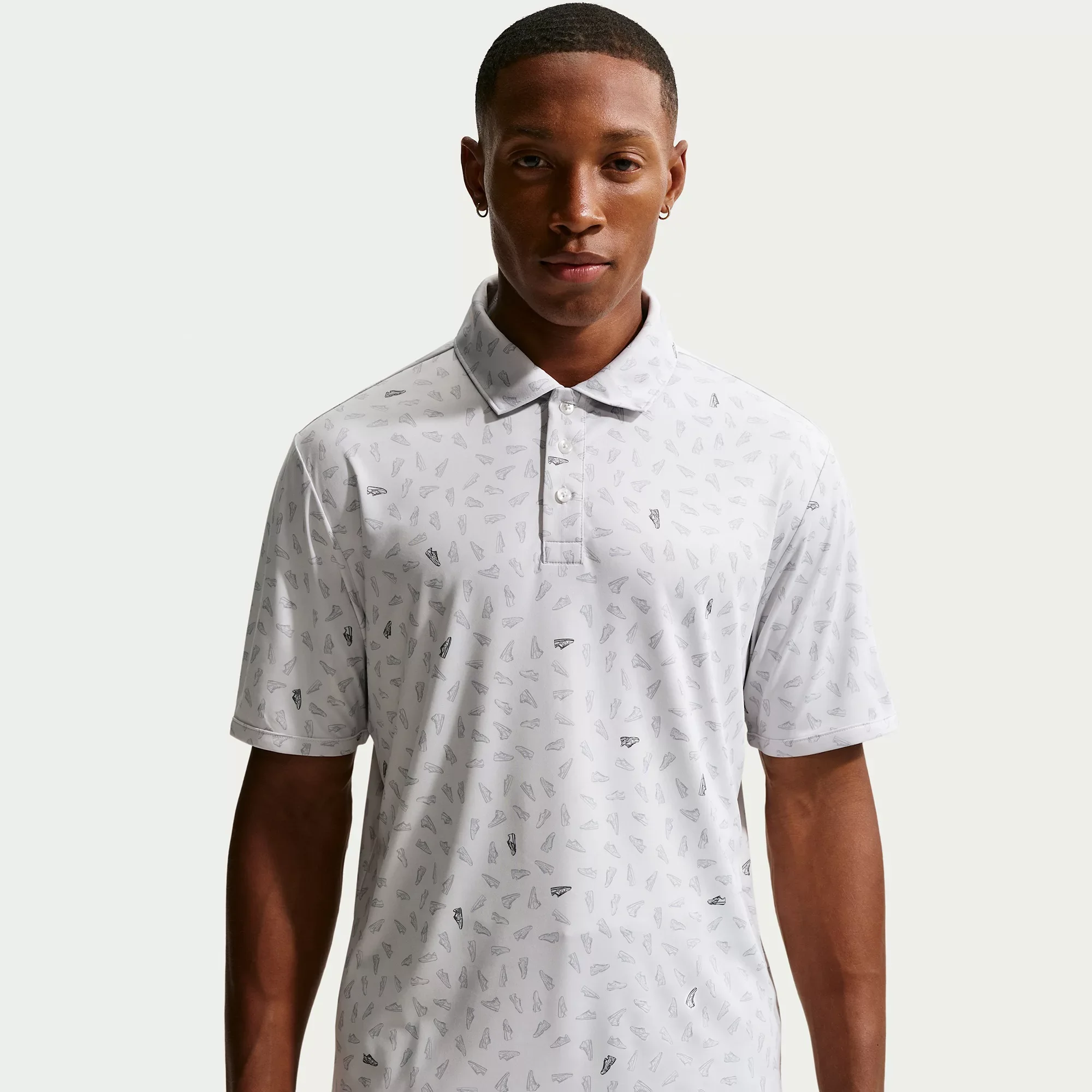 Nike Men's Par Dri-FIT Shoe Print Golf Polo - 1