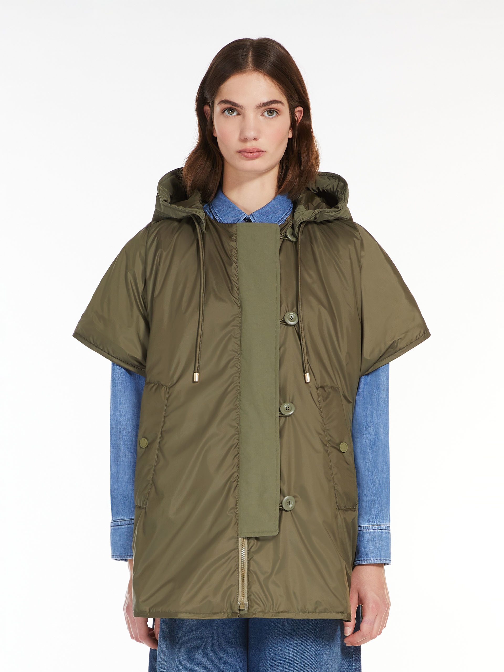 EGEMONE Water-repellent reversible canvas cape - 3