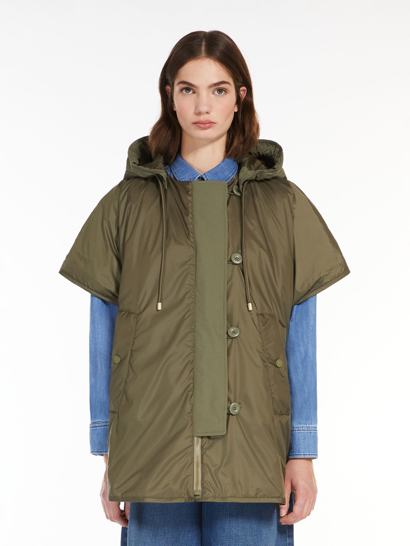 EGEMONE Water-repellent reversible canvas cape 3