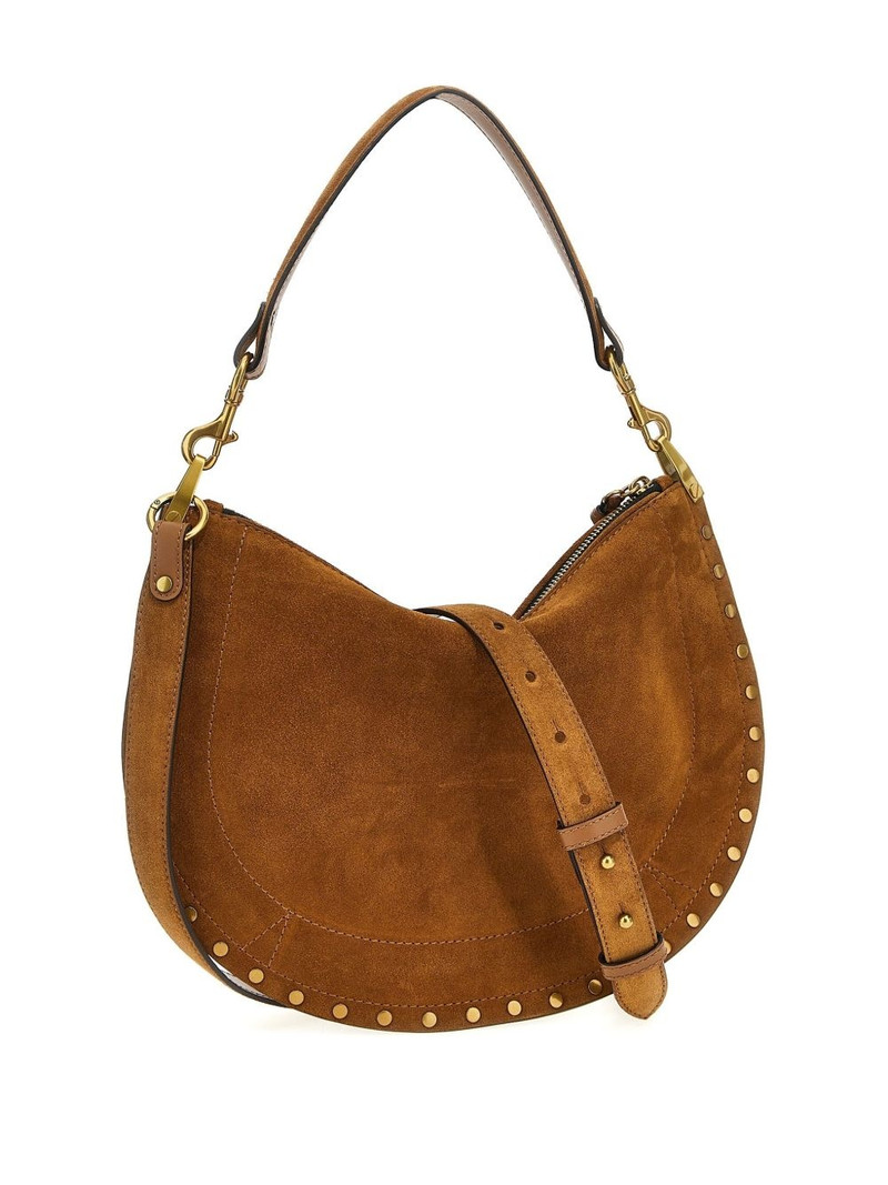 Isabel Marant Oskan studded suede shoulder bag outlook