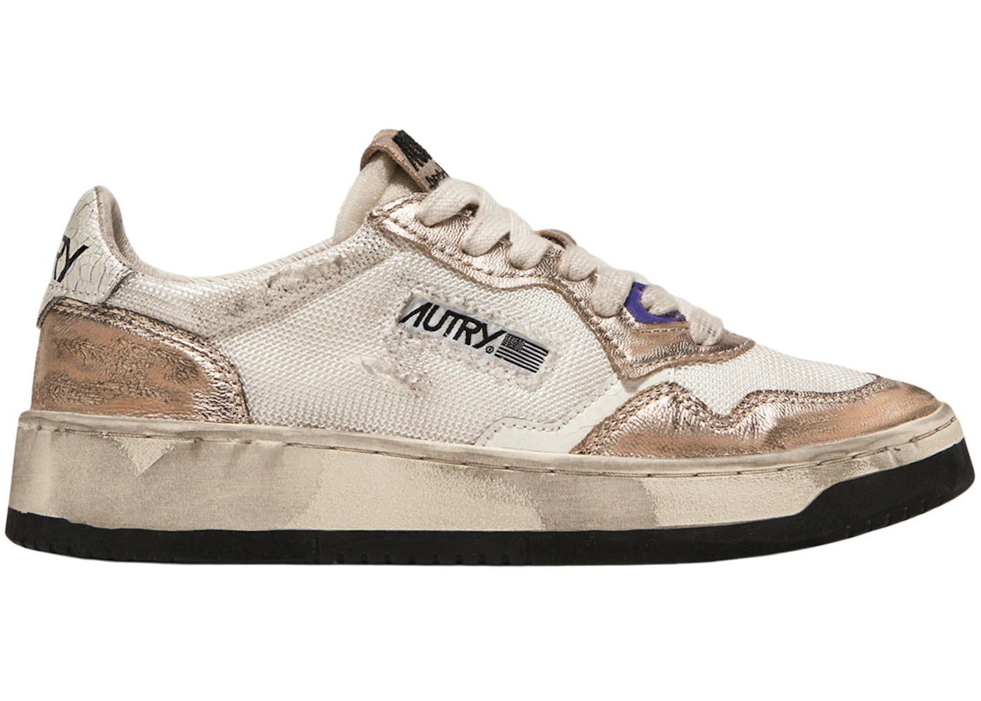 Autry Super Vintage Low White Metallic Pink (Women's) - 1
