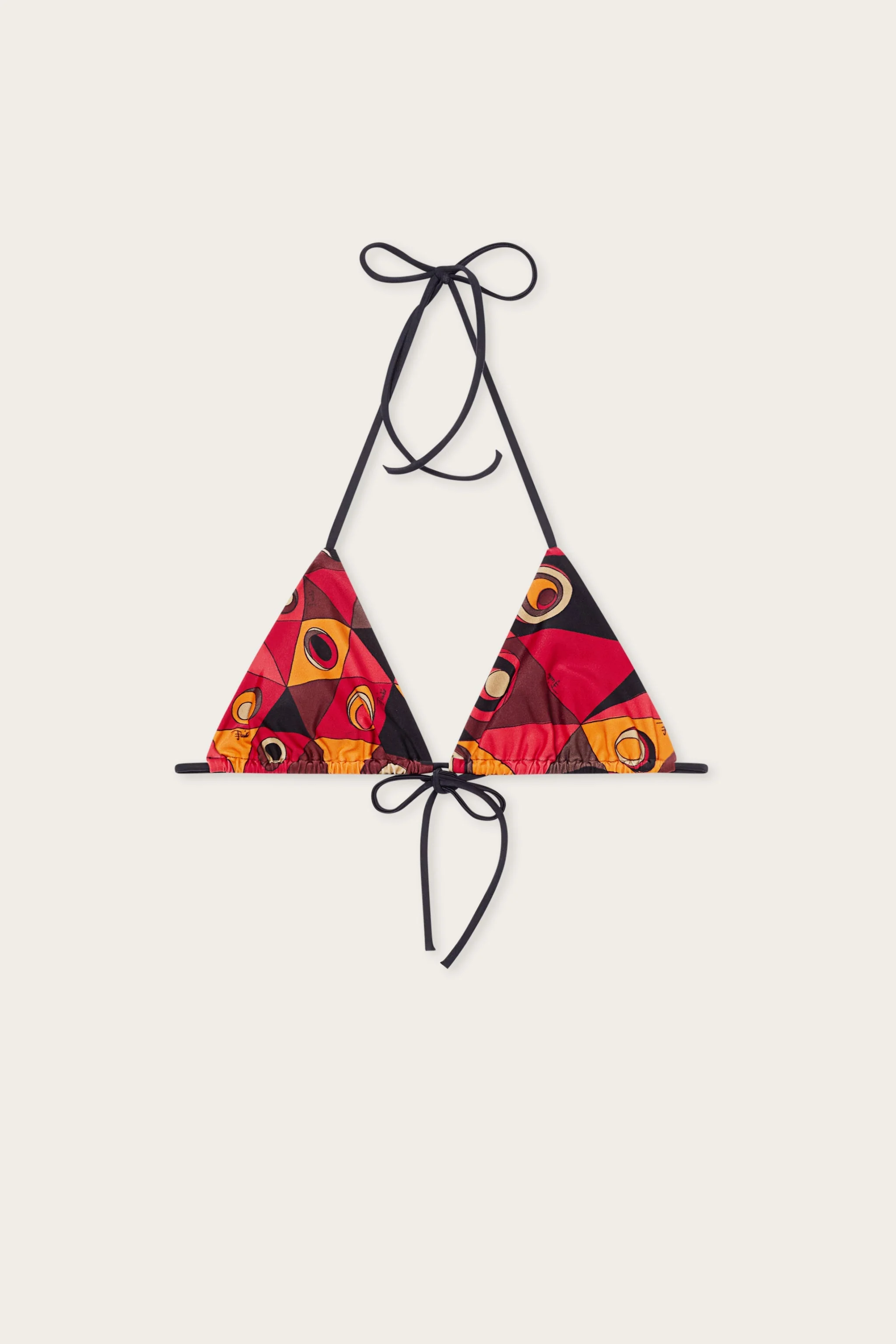 OCCHI PRINT TRIANGLE BIKINI TOP - 1