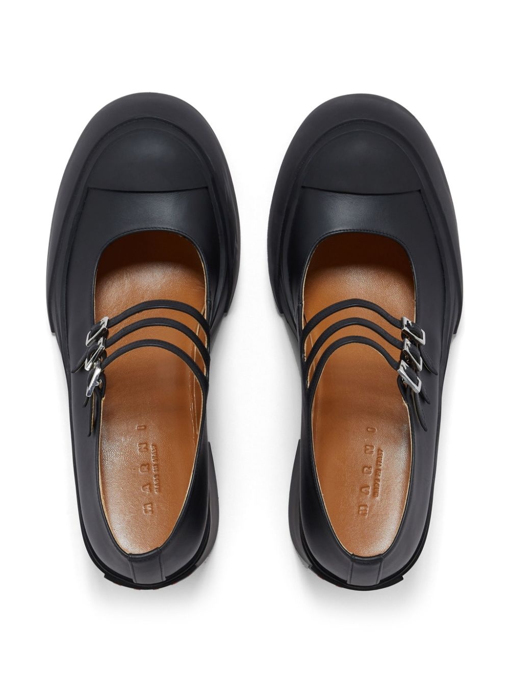 buckle-strap leather pumps - 4