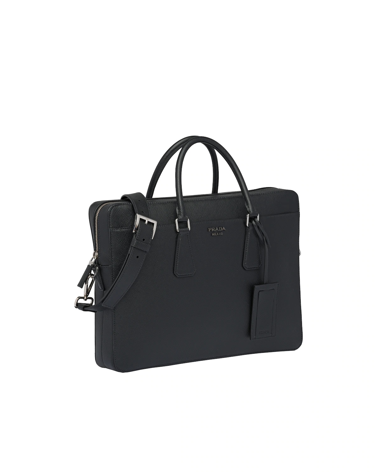 Saffiano Leather Briefcase - 3