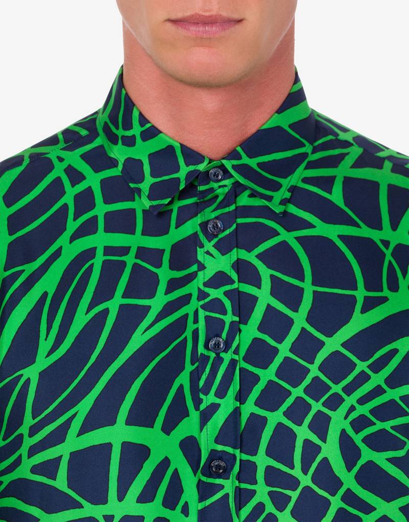 WAVE LINE PRINT TWILL SHIRT 4