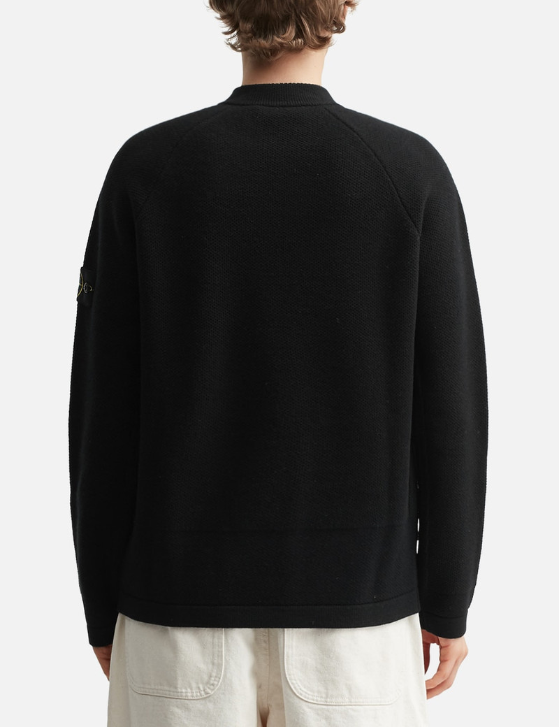 STRETCH RWSA WOOL MOCK NECK JUMPER WITH DIAGONAL ZIP 4
