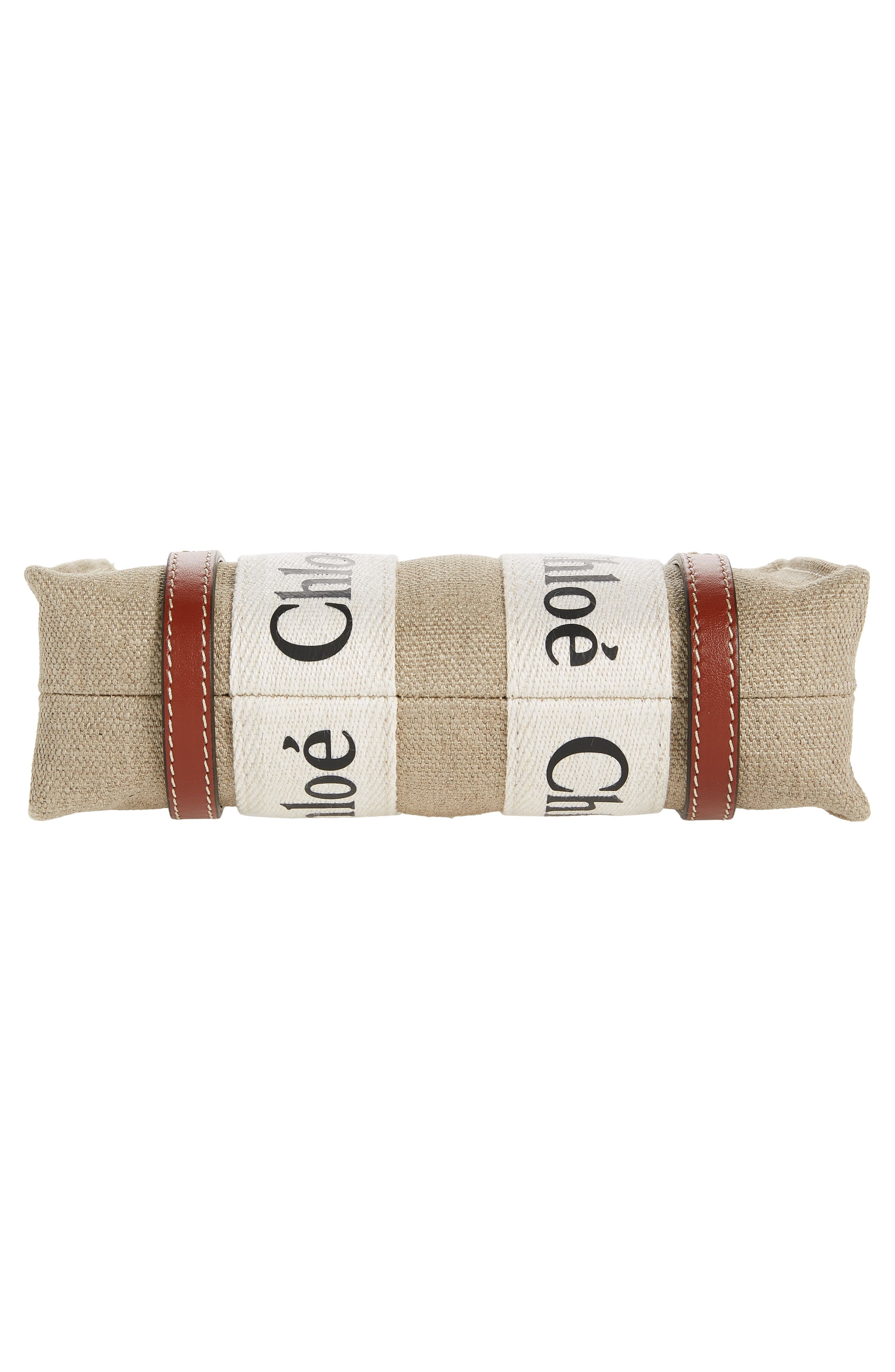 Mini Woody Logo Strap Canvas Tote - 8