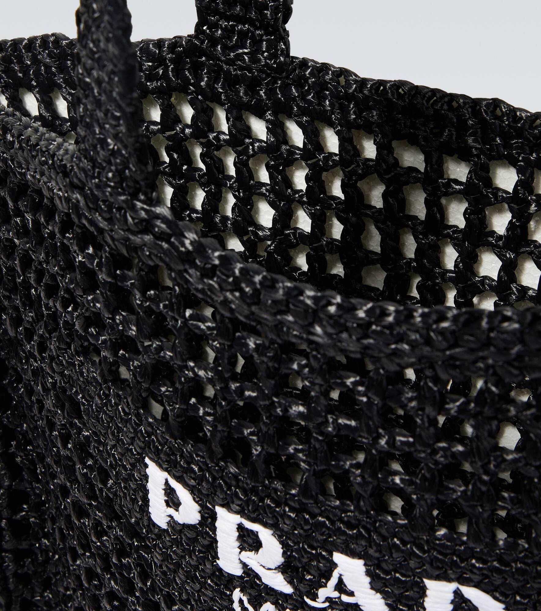 Logo crochet tote bag - 4