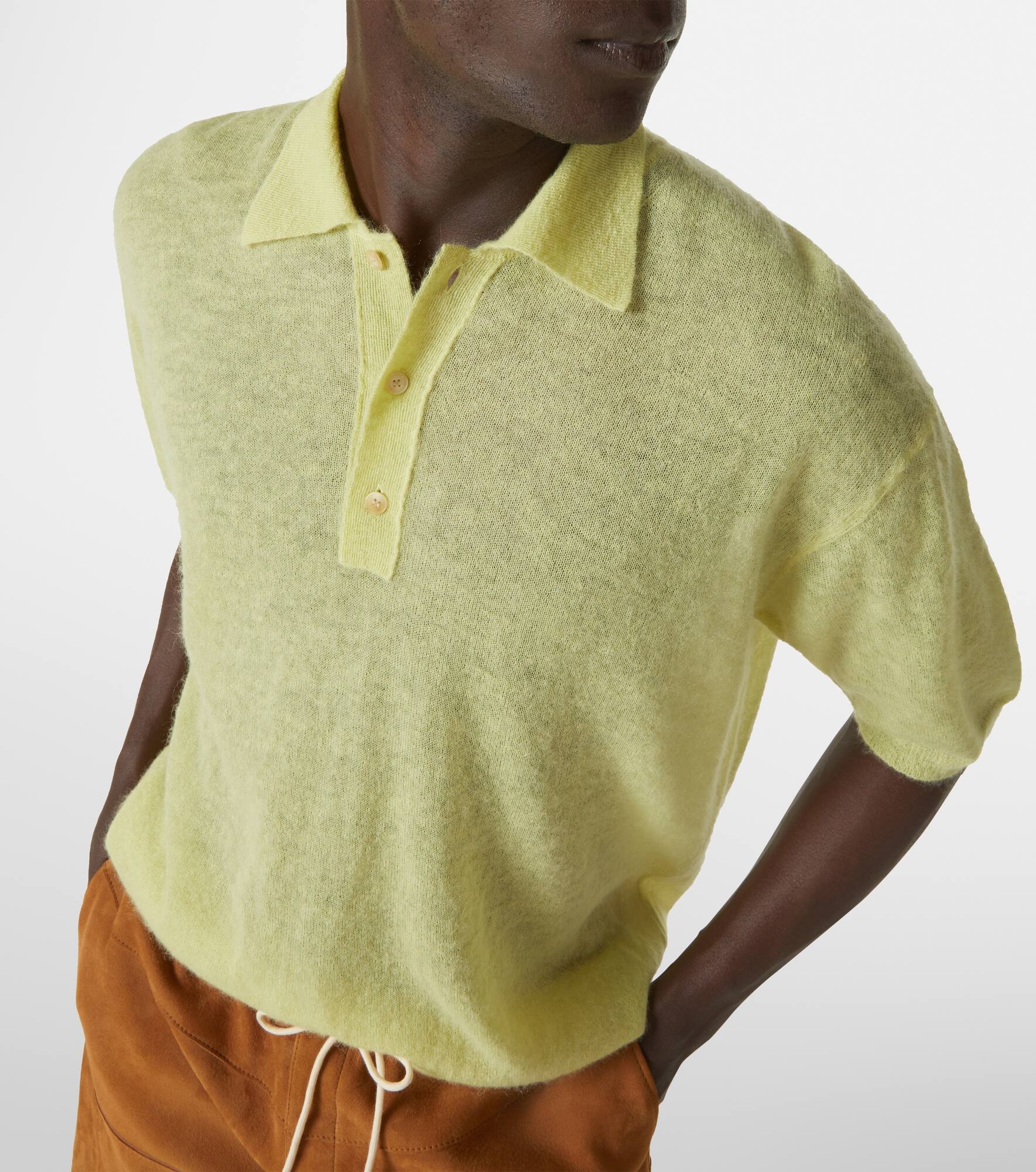 Mohair-blend polo sweater - 5