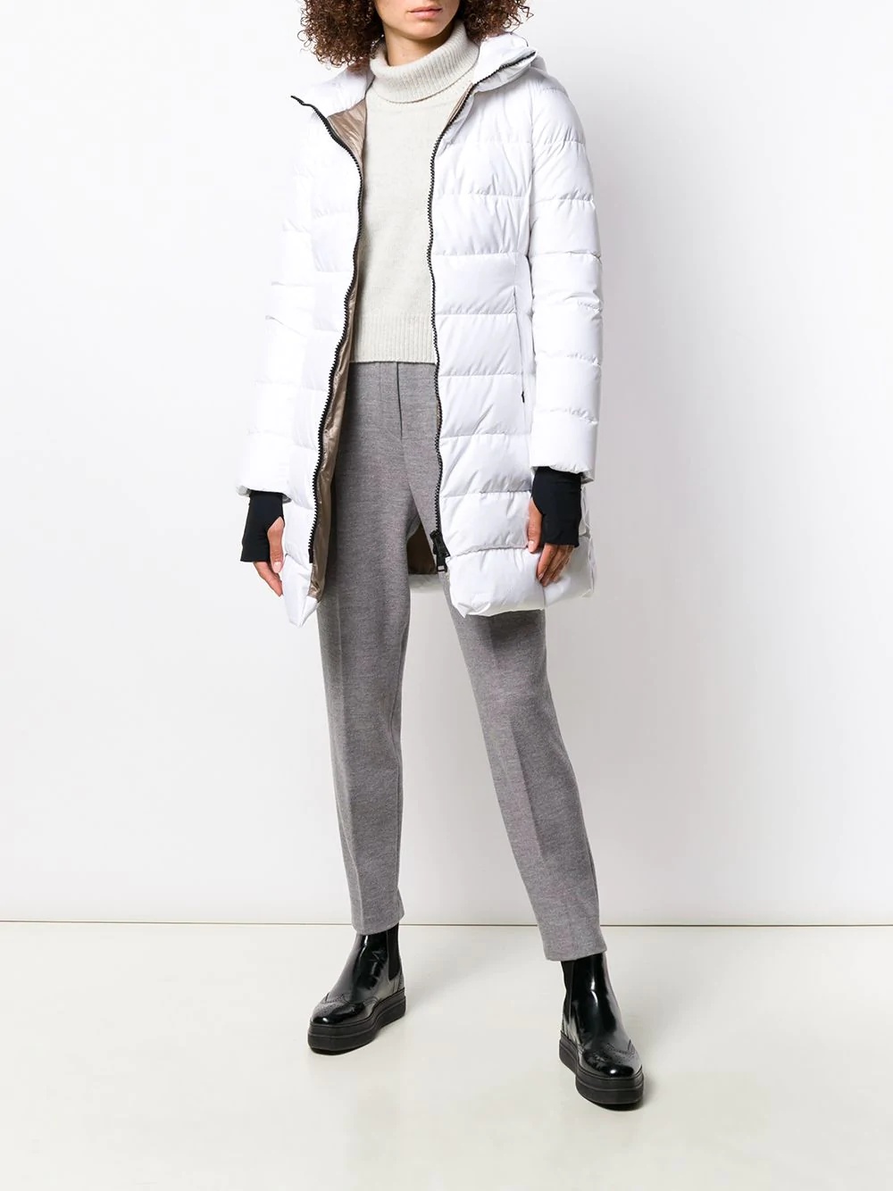 mid-length puffer jacket - 2