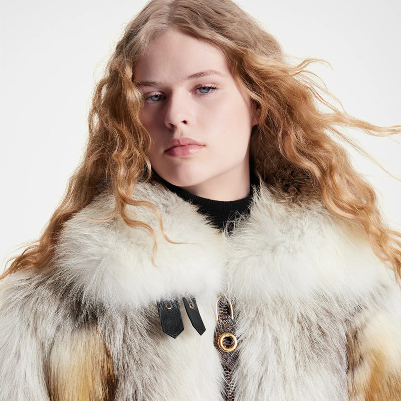 Herringbone Fox Fur Coat 2
