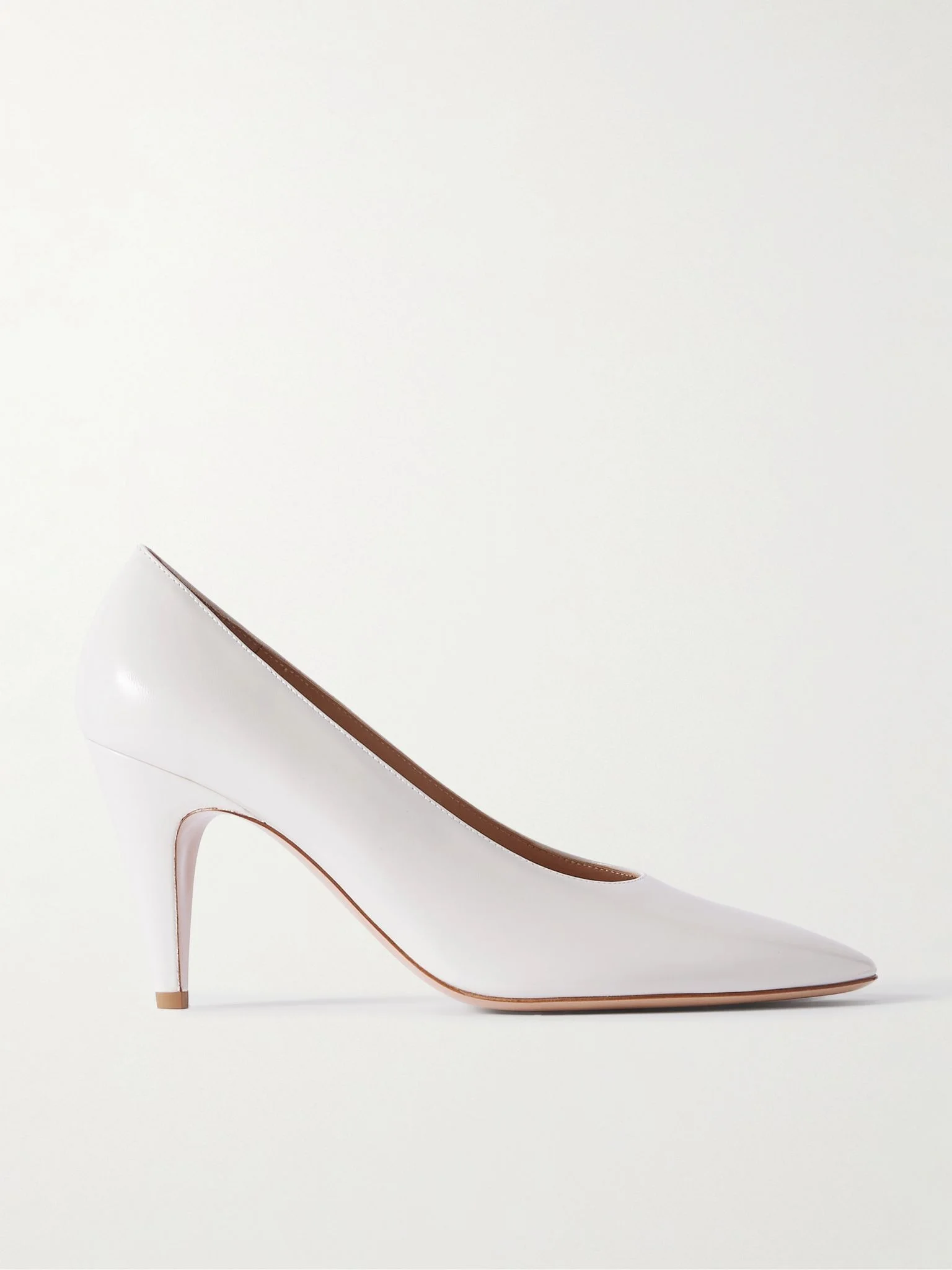 Amelia 85 patent-leather pumps Off-white - 1