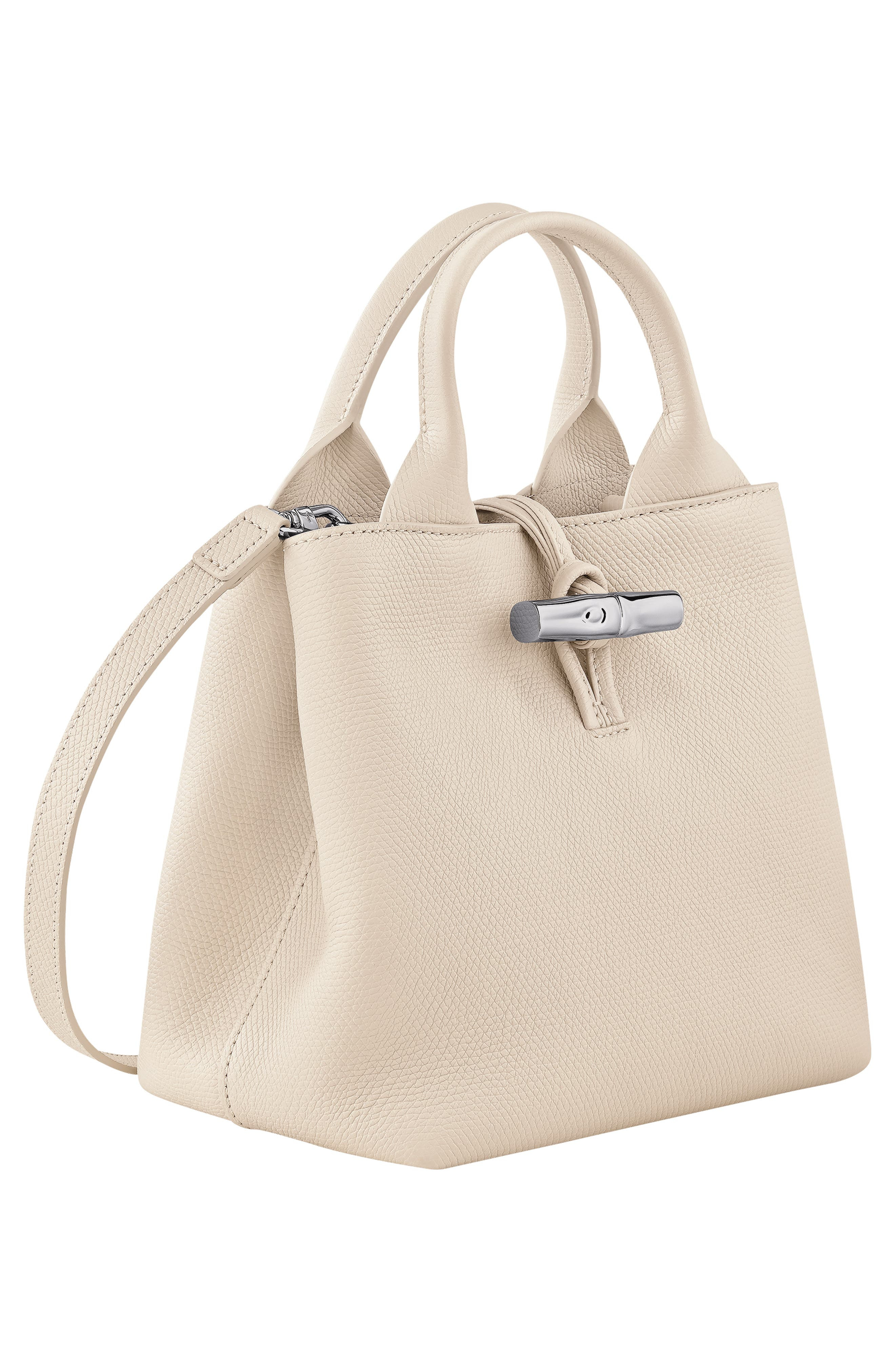 Longchamp Small Le Roseau Leather Tote in Paper at Nordstrom - 5