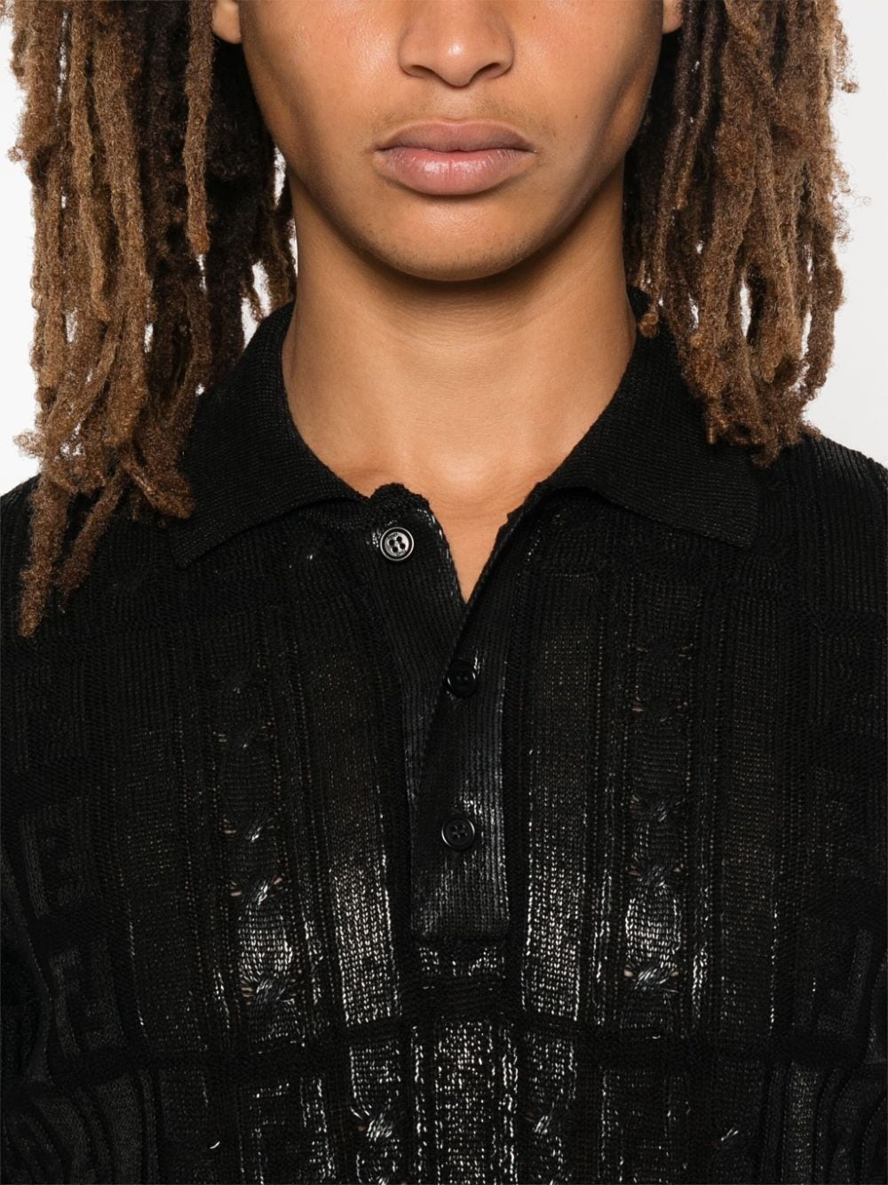 knitted polo shirt - 4