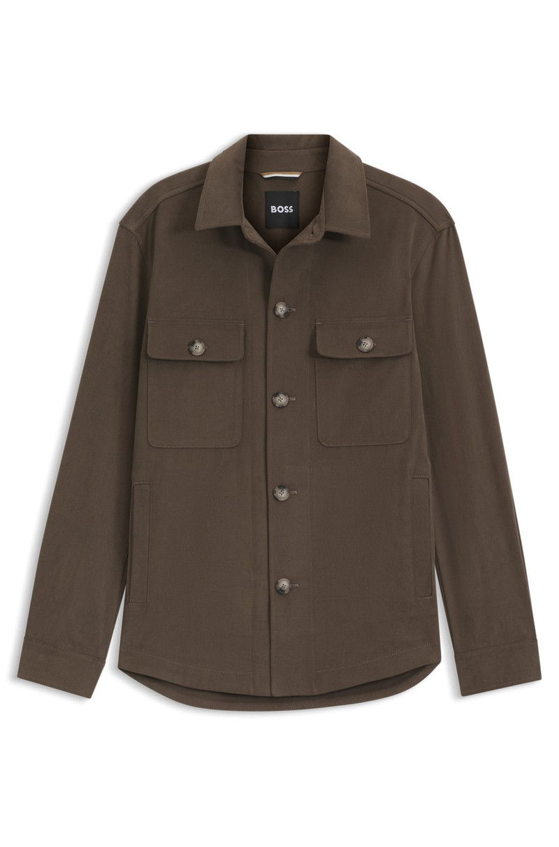 RELAXED-FIT OVERSHIRT IN MERCERIZED STRETCH COTTON 1