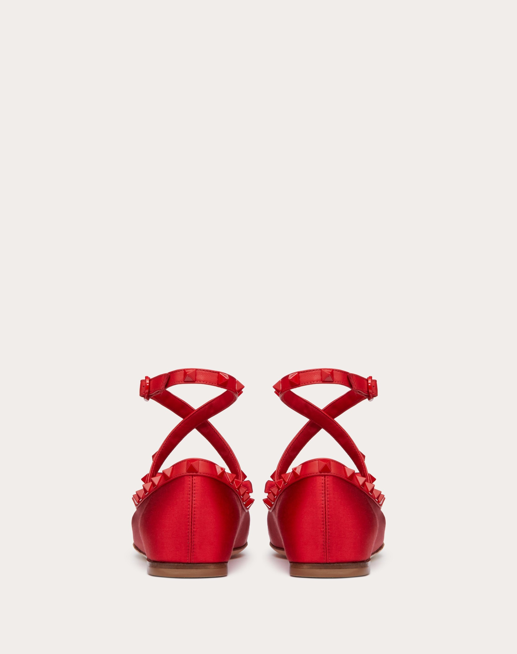 ROCKSTUD SATIN BALLERINAS WITH TONE-ON-TONE STUDS - 3