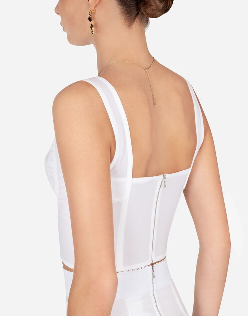 Shaper corset bustier in lace and jacquard 5