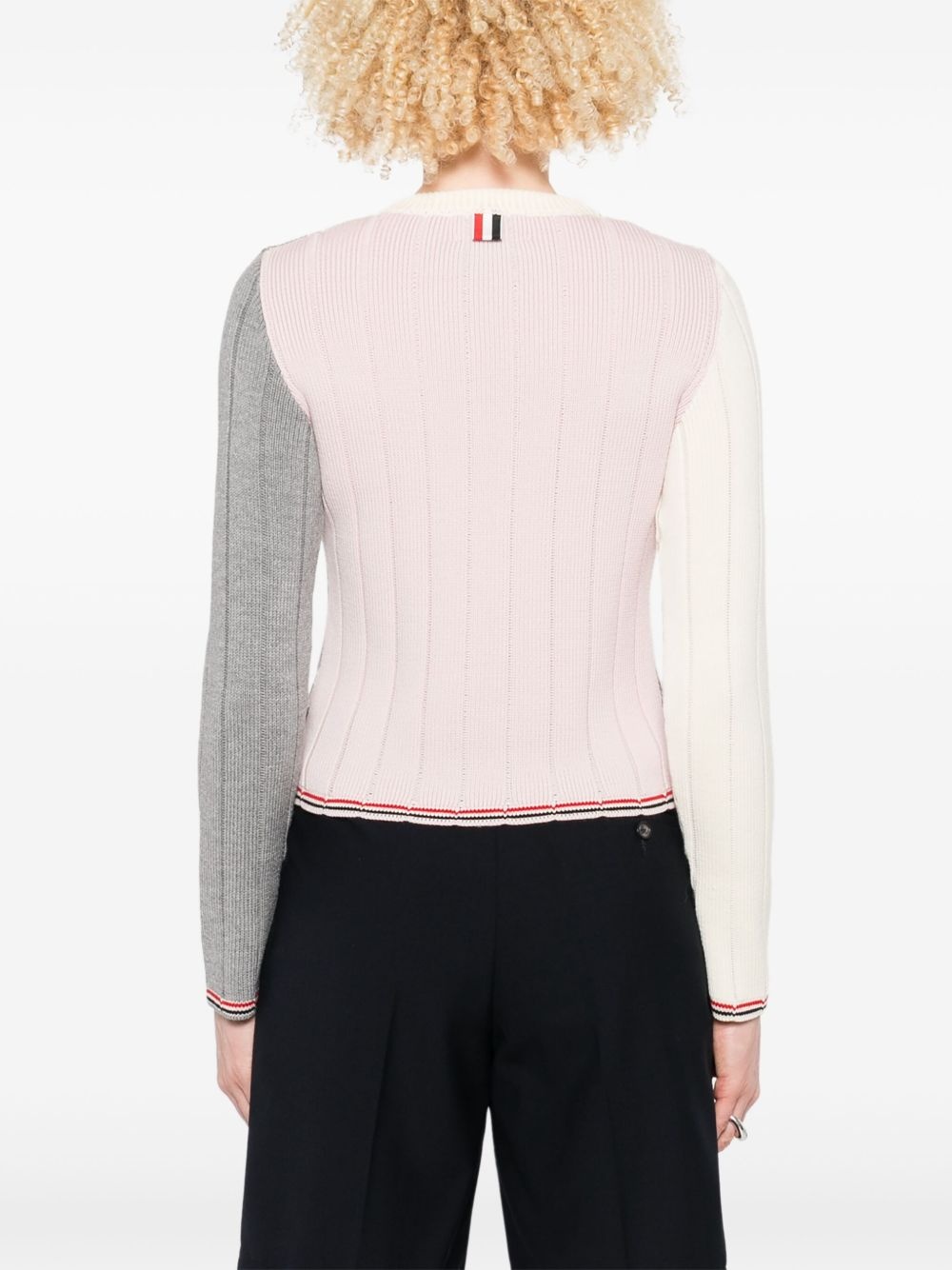 virgin wool ribbed jumper - 4