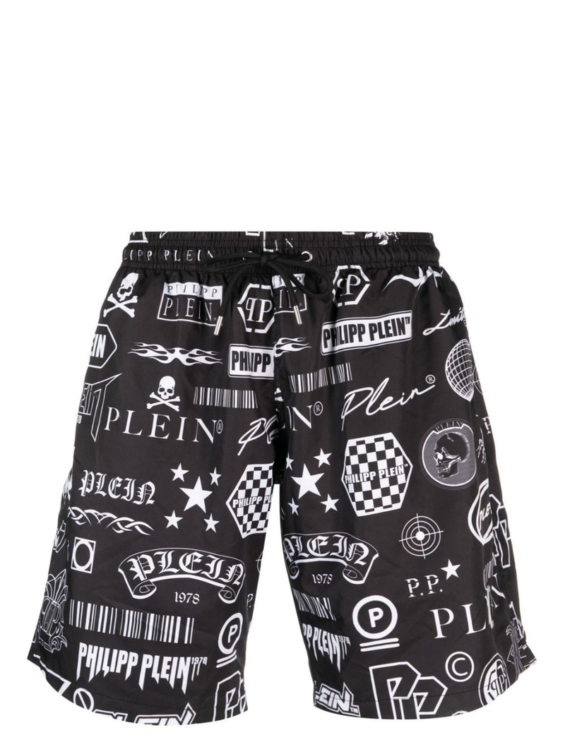 Logos logo-print swim shorts 1