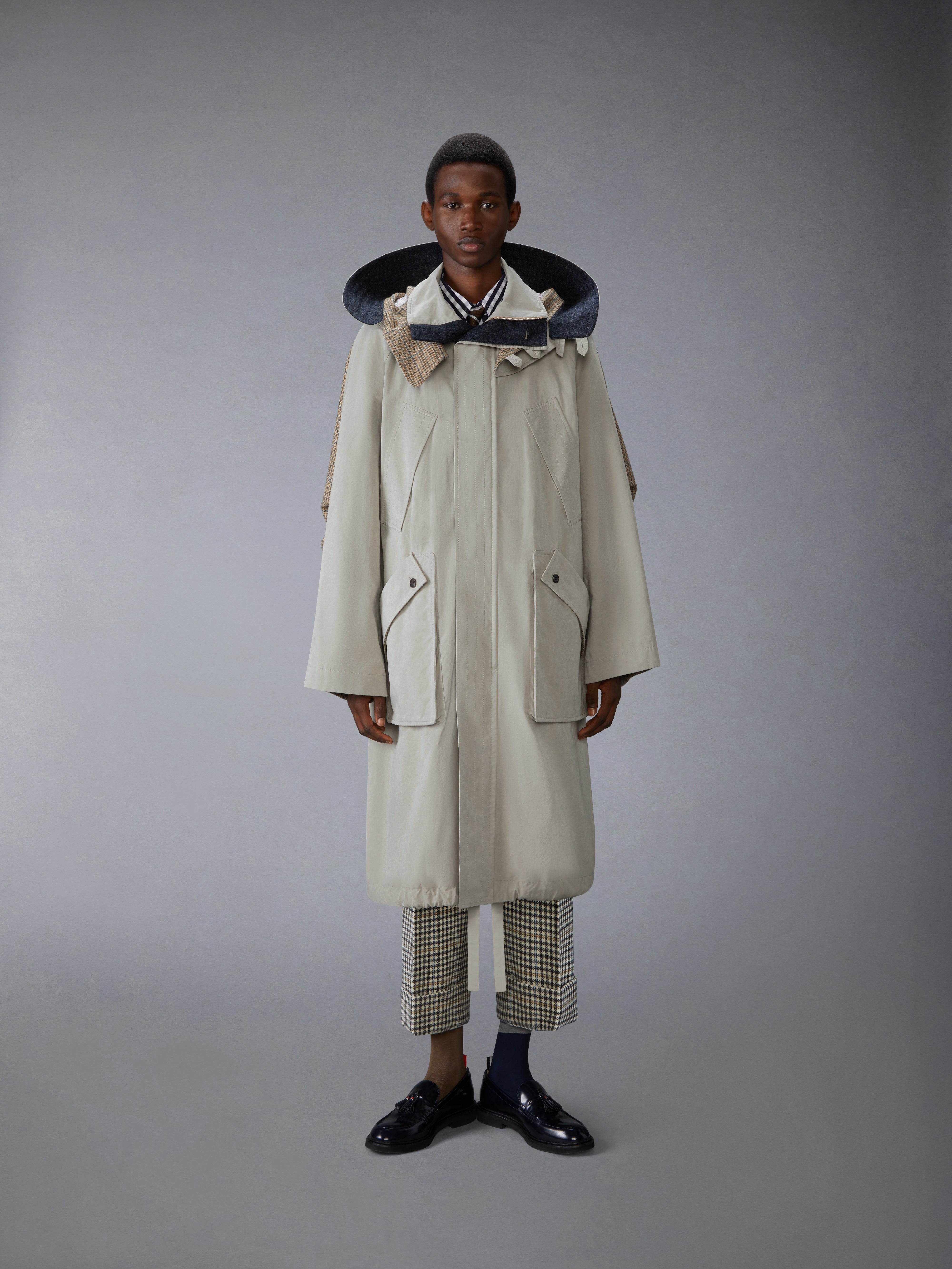 WAXED TECH HOODED PARKA - 2