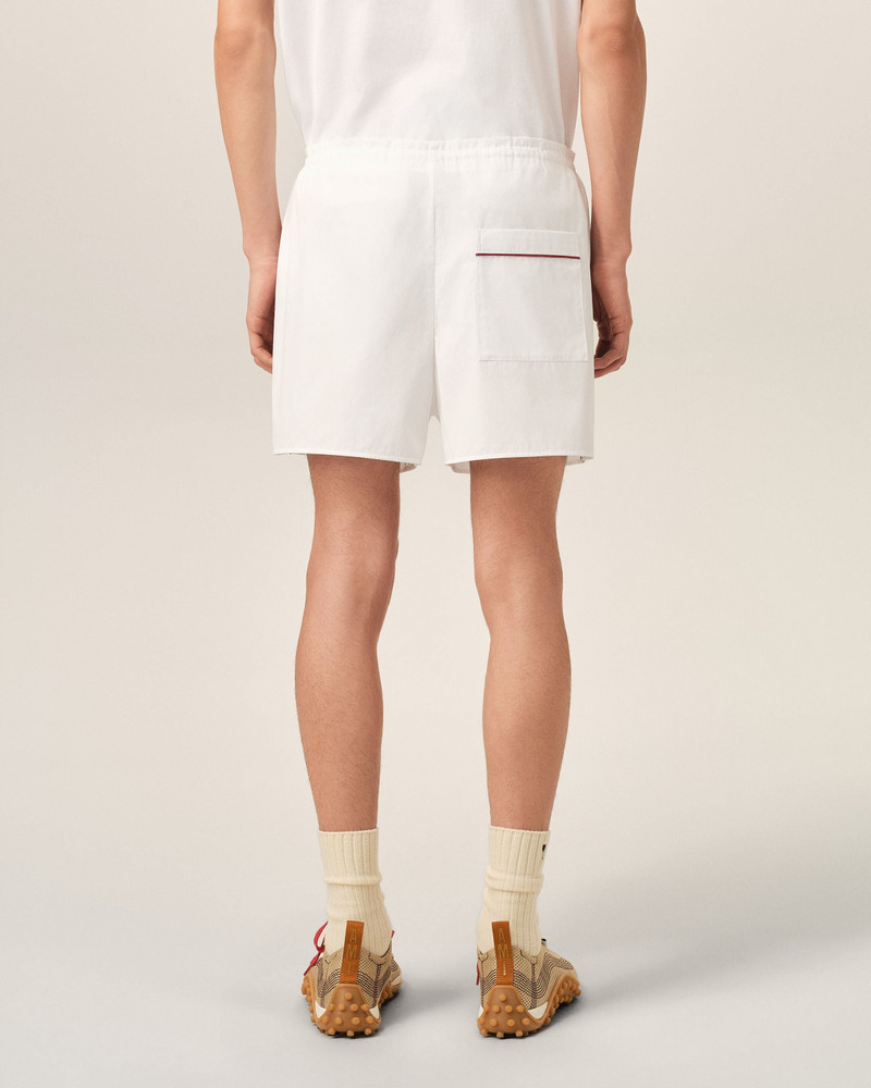 WHITE COTTON SHORTS WITH AMI DE COEUR ARROW 4